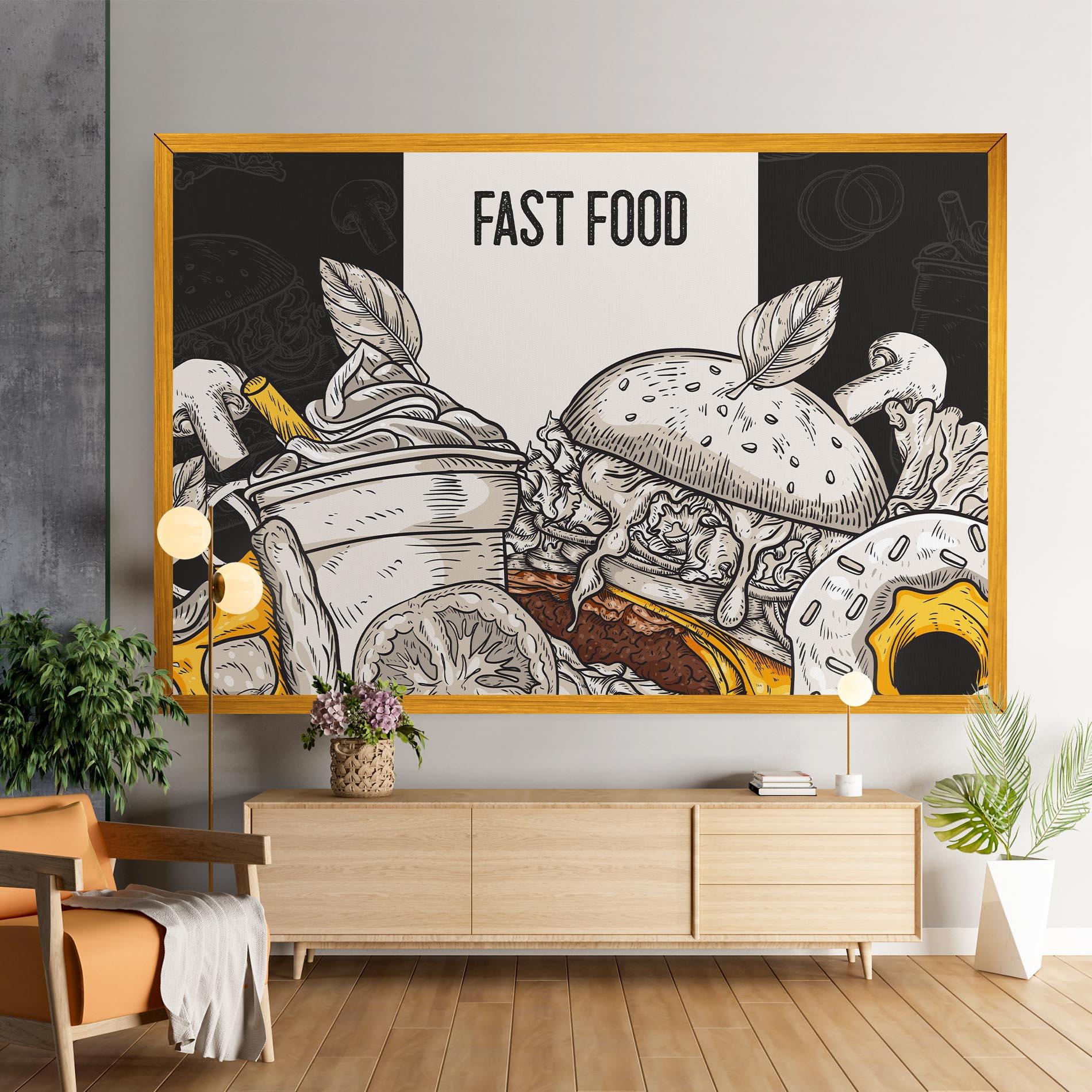 Leinwandbild Fast Food mockup 9