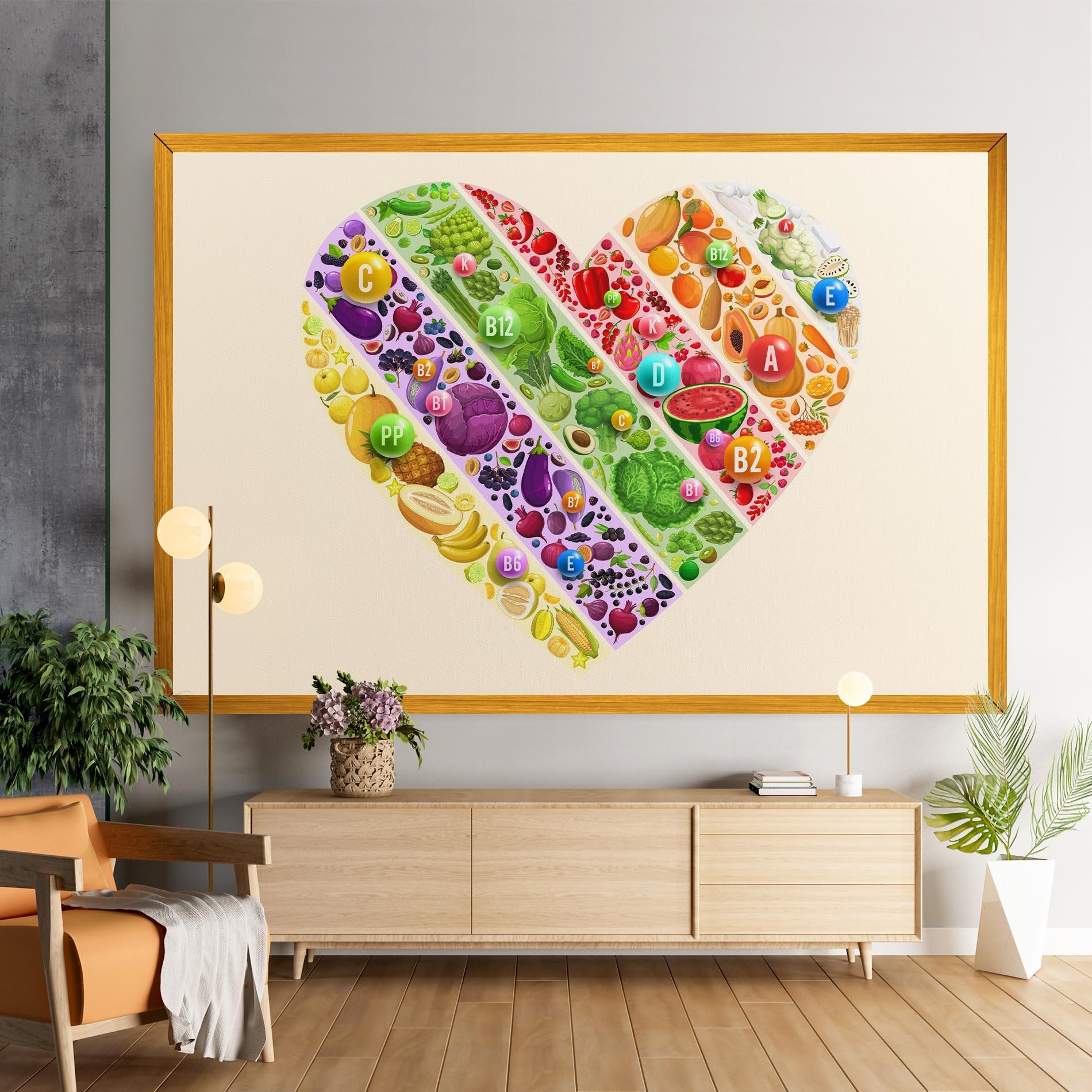 Leinwandbild Food Heart mockup 9