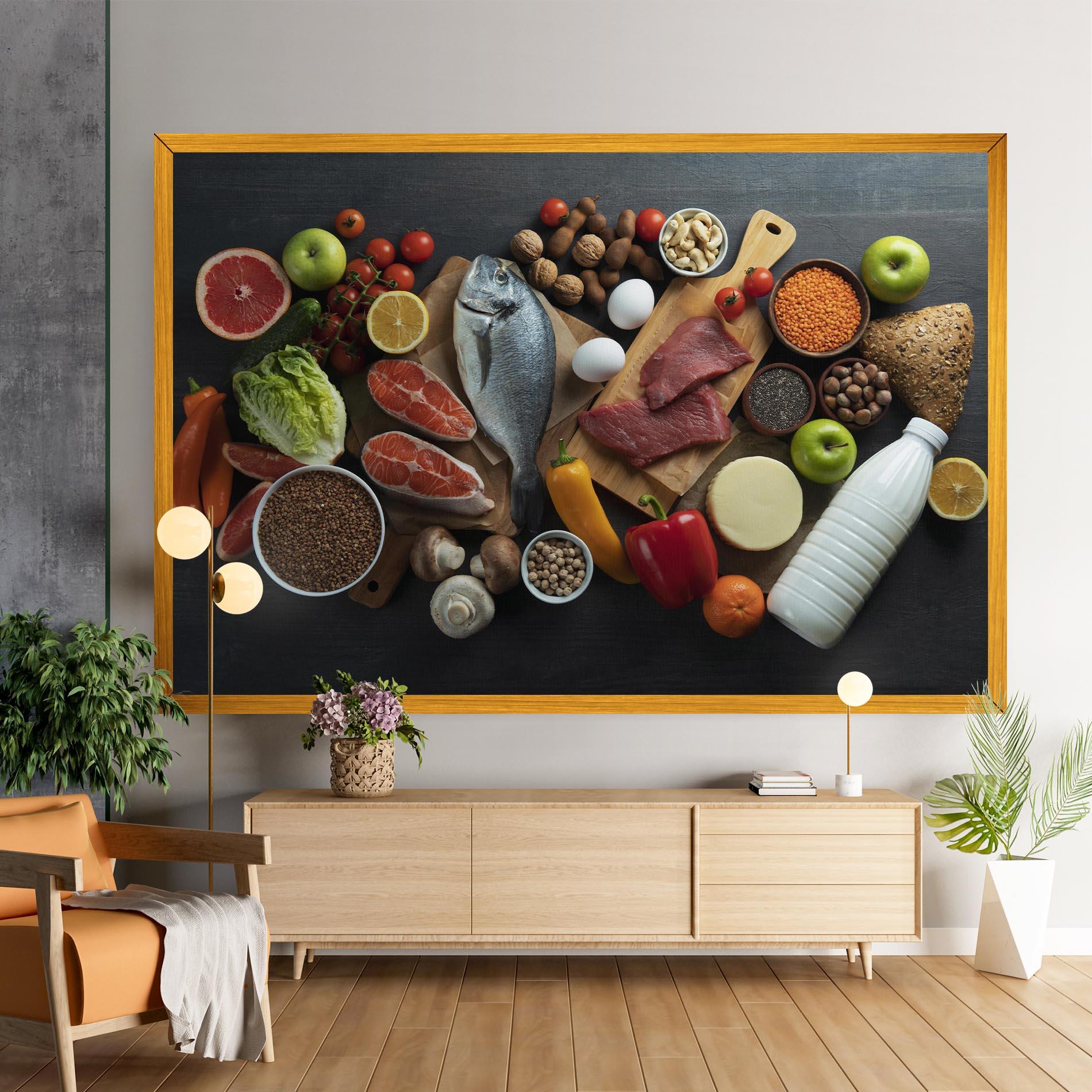 Leinwandbild Food Ingredients mockup 9