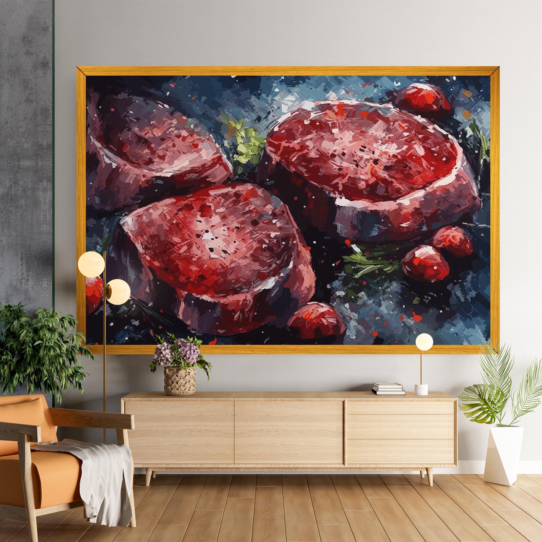 Leinwandbild Meat Art mockup 9
