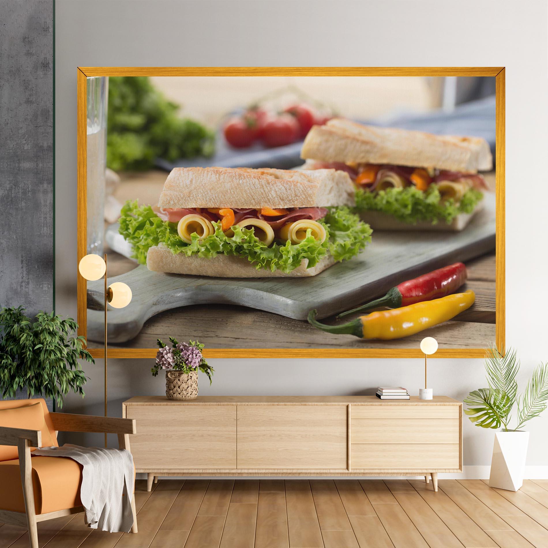 Leinwandbild Yum Sandwich mockup 9