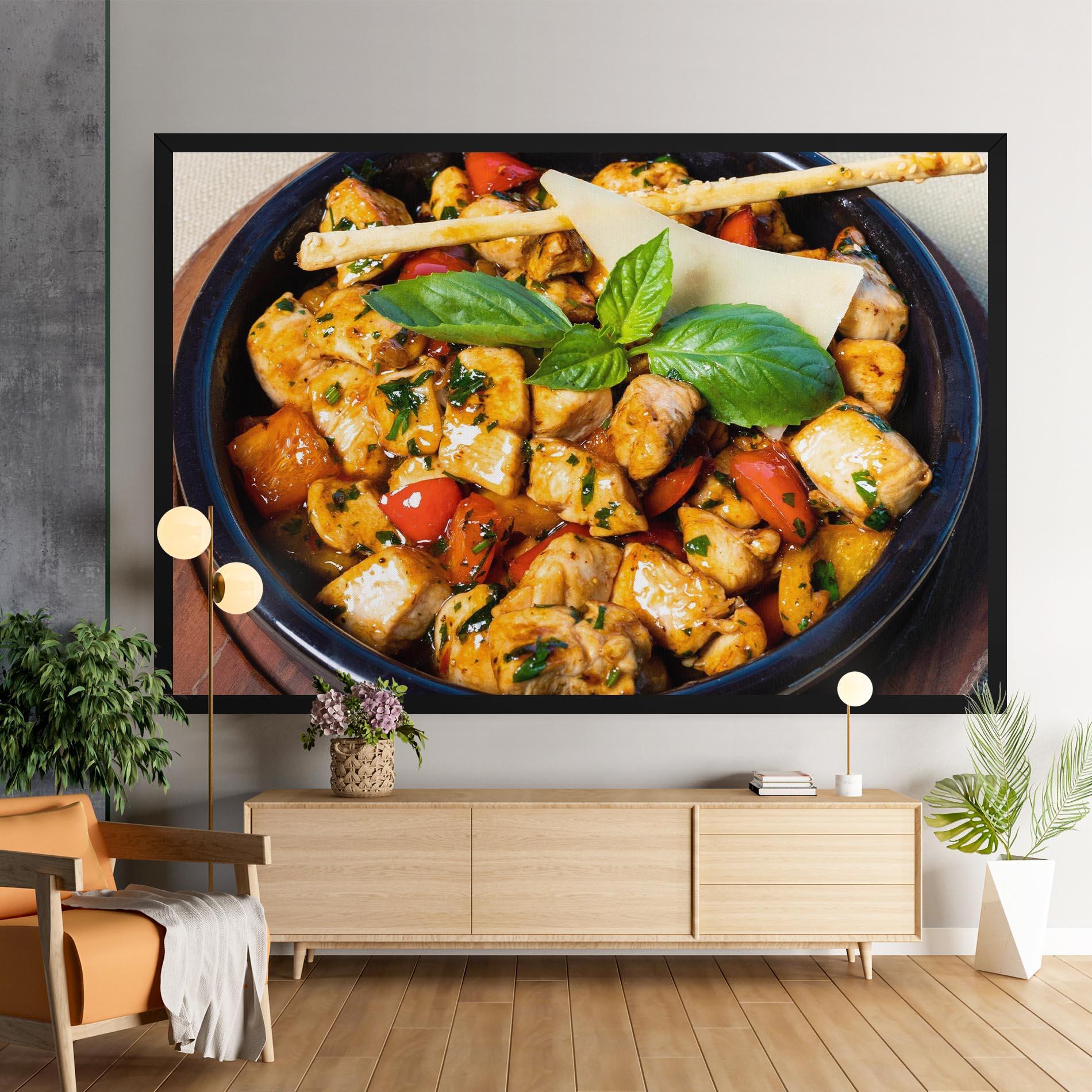 Leinwandbild Chicken Food mockup 9