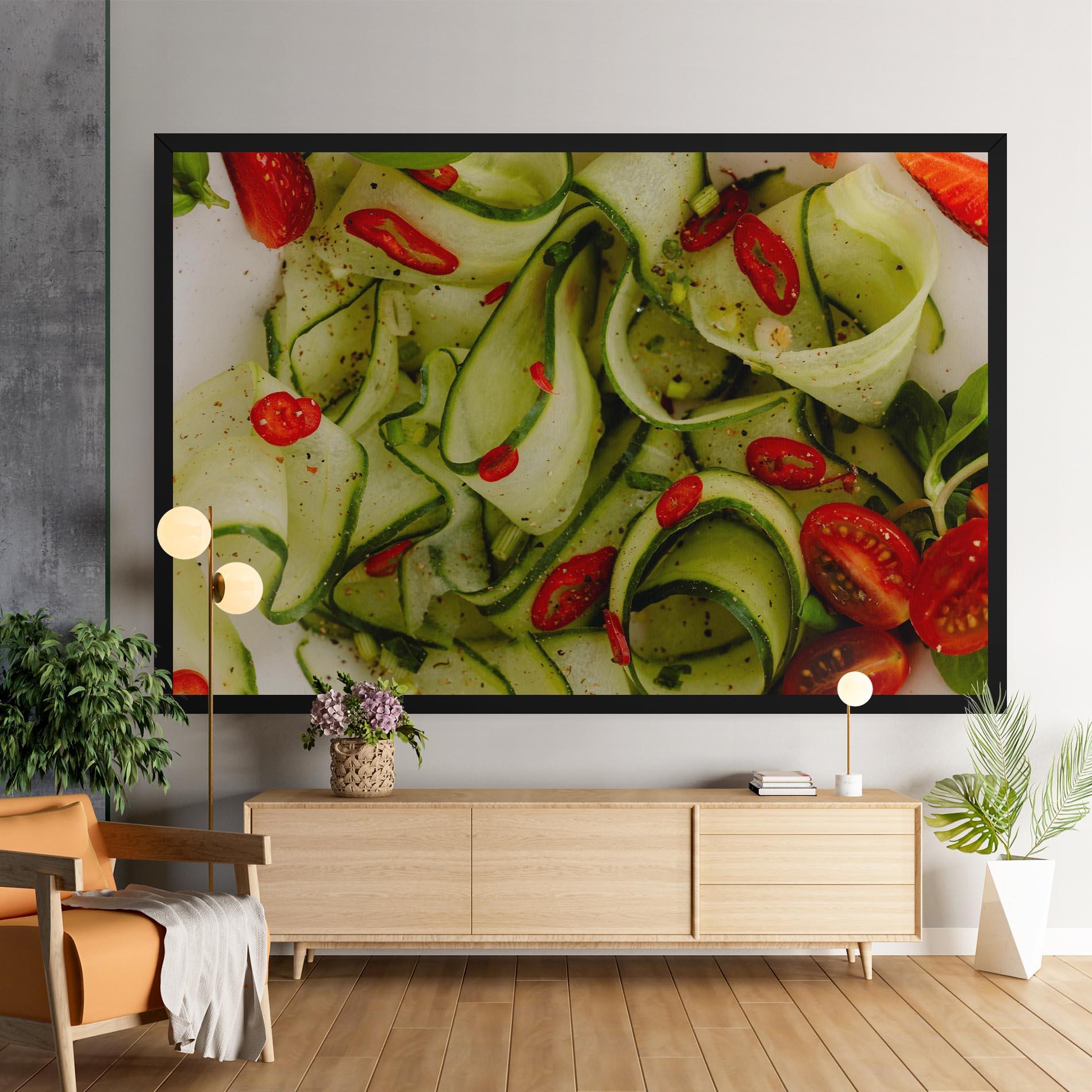 Leinwandbild Cucumber Food mockup 9