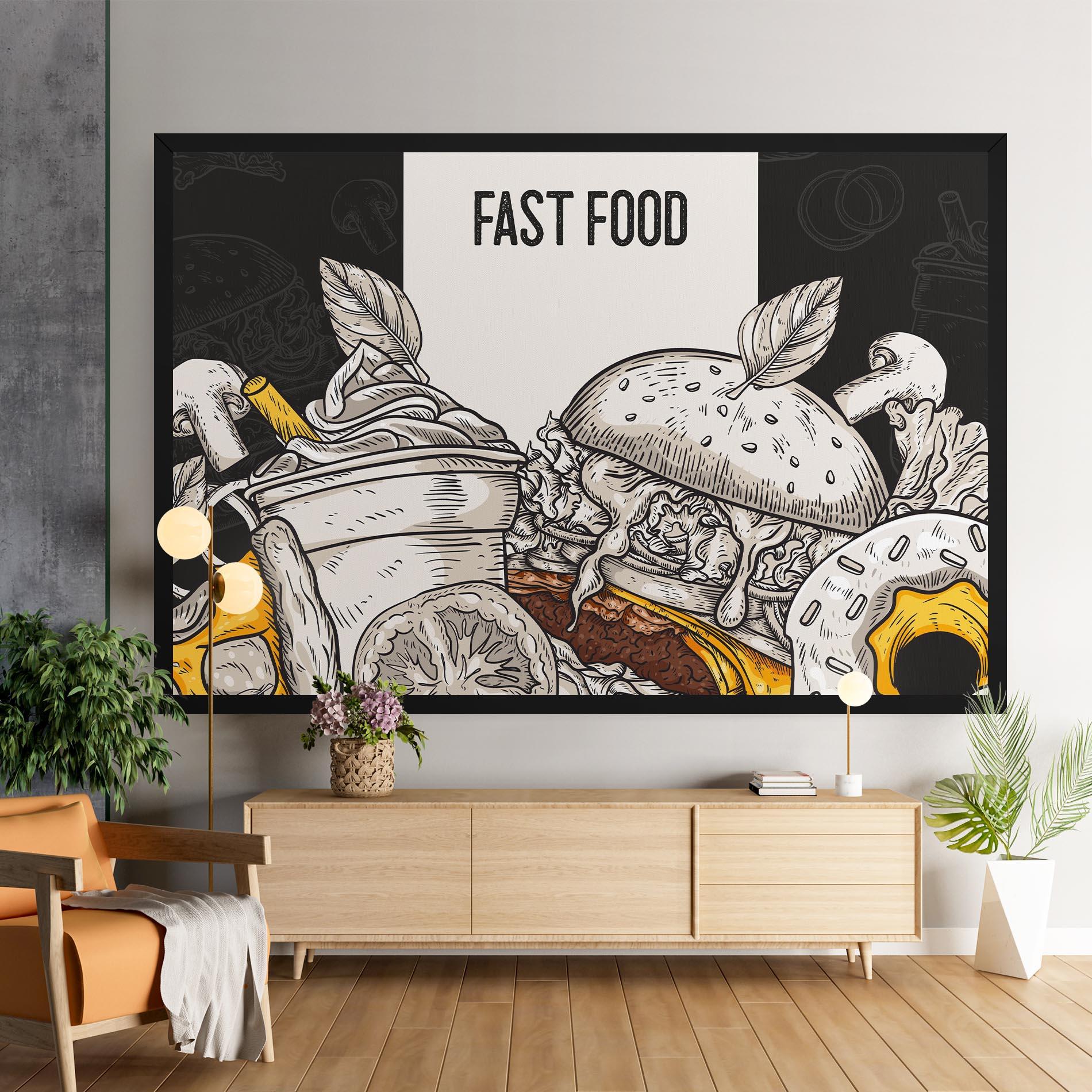 Leinwandbild Fast Food mockup 9