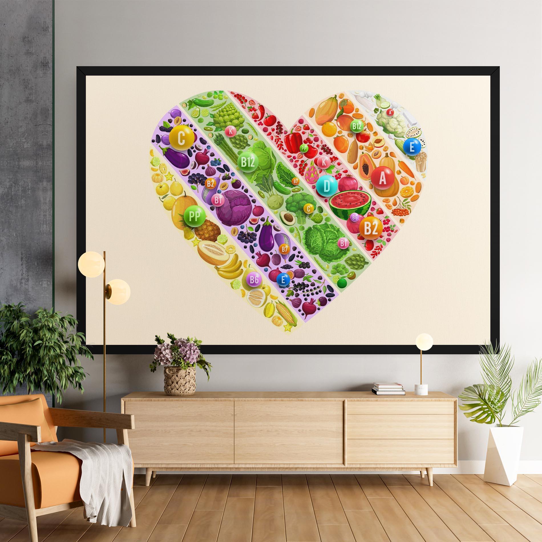 Leinwandbild Food Heart mockup 9