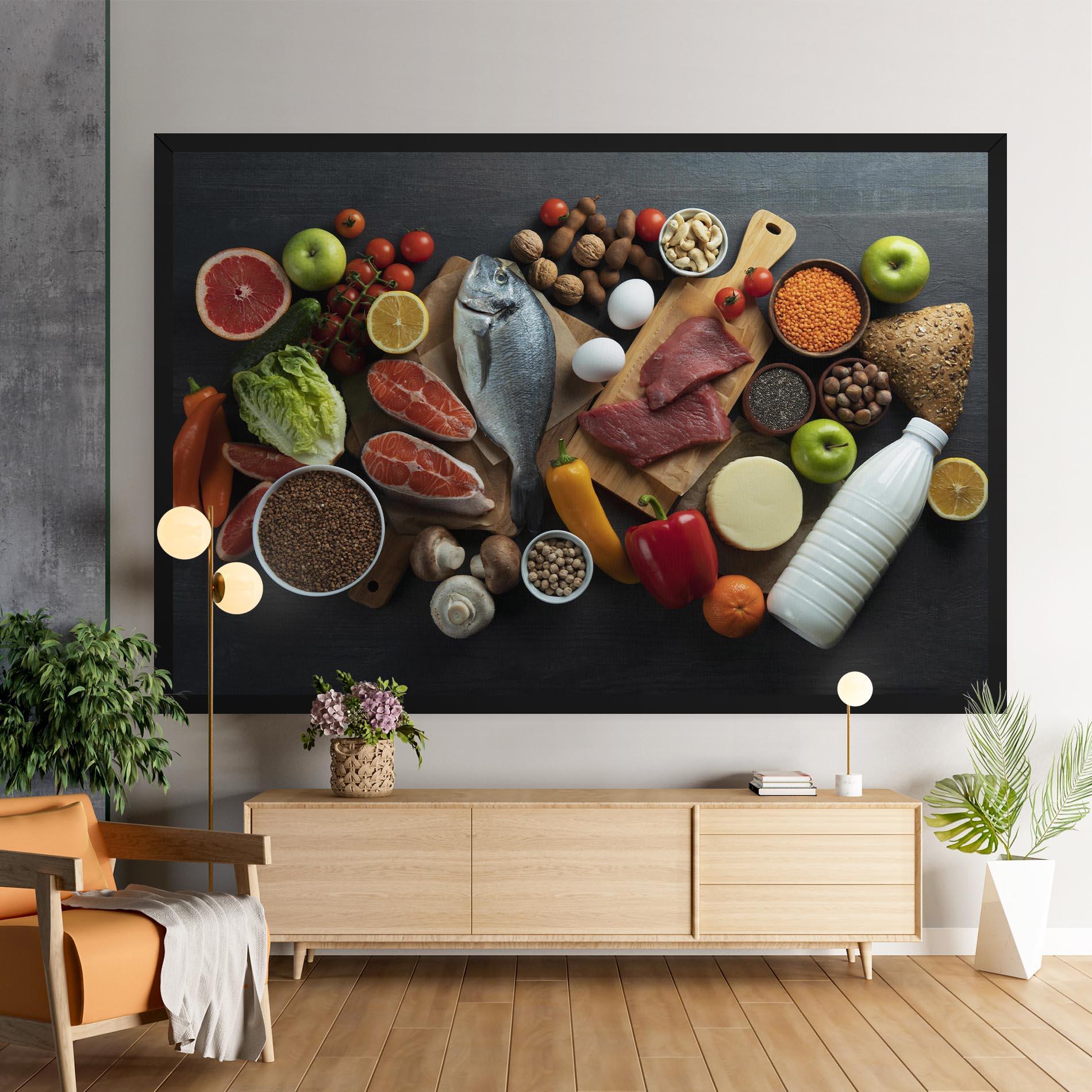 Leinwandbild Food Ingredients mockup 9