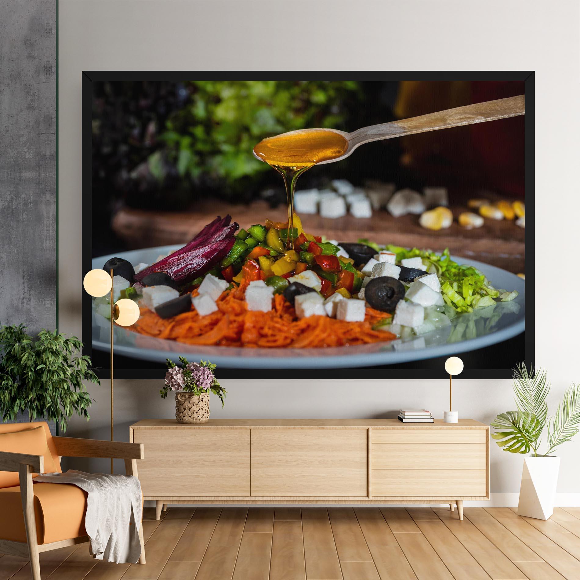 Leinwandbild Honey Over Food mockup 9