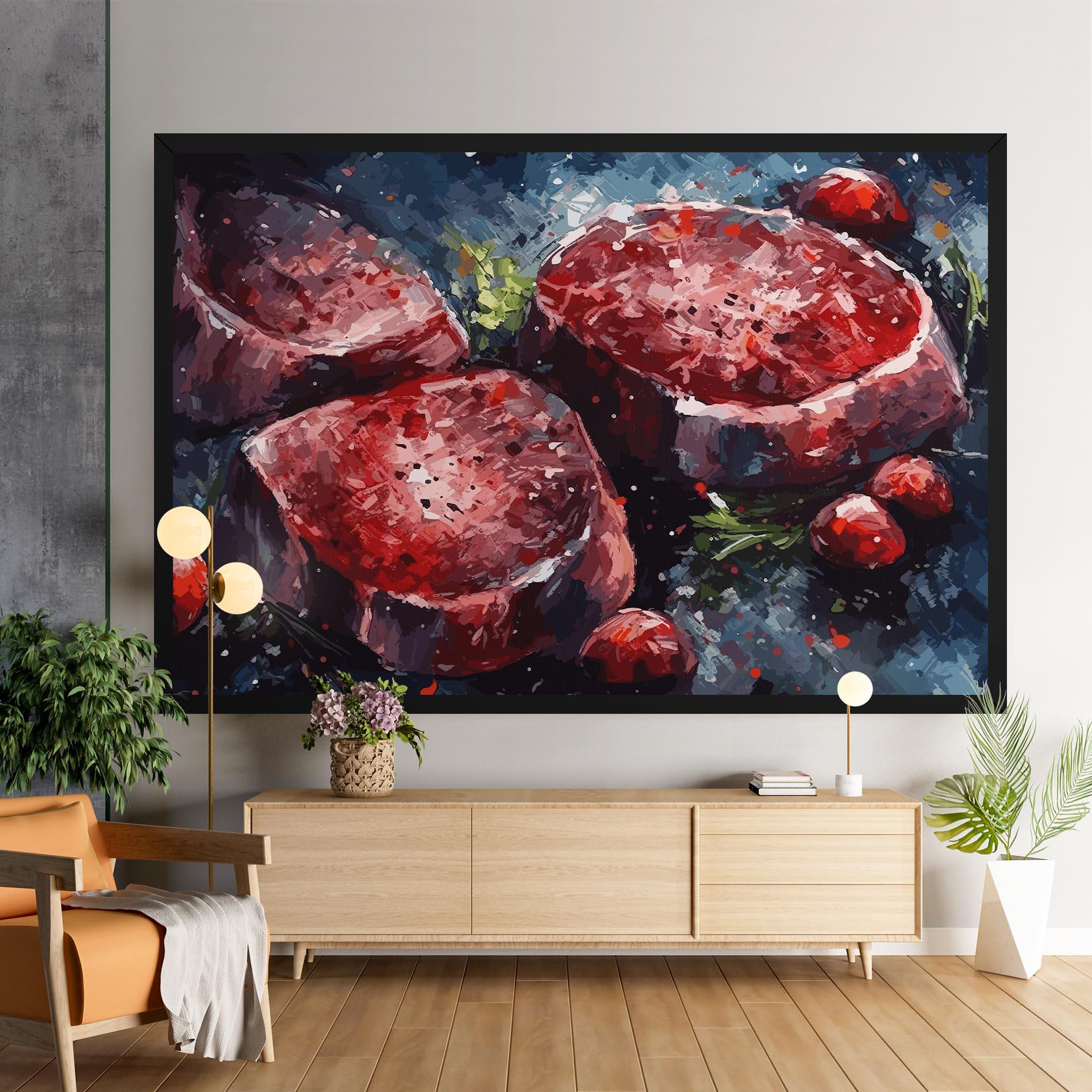 Leinwandbild Meat Art mockup 9