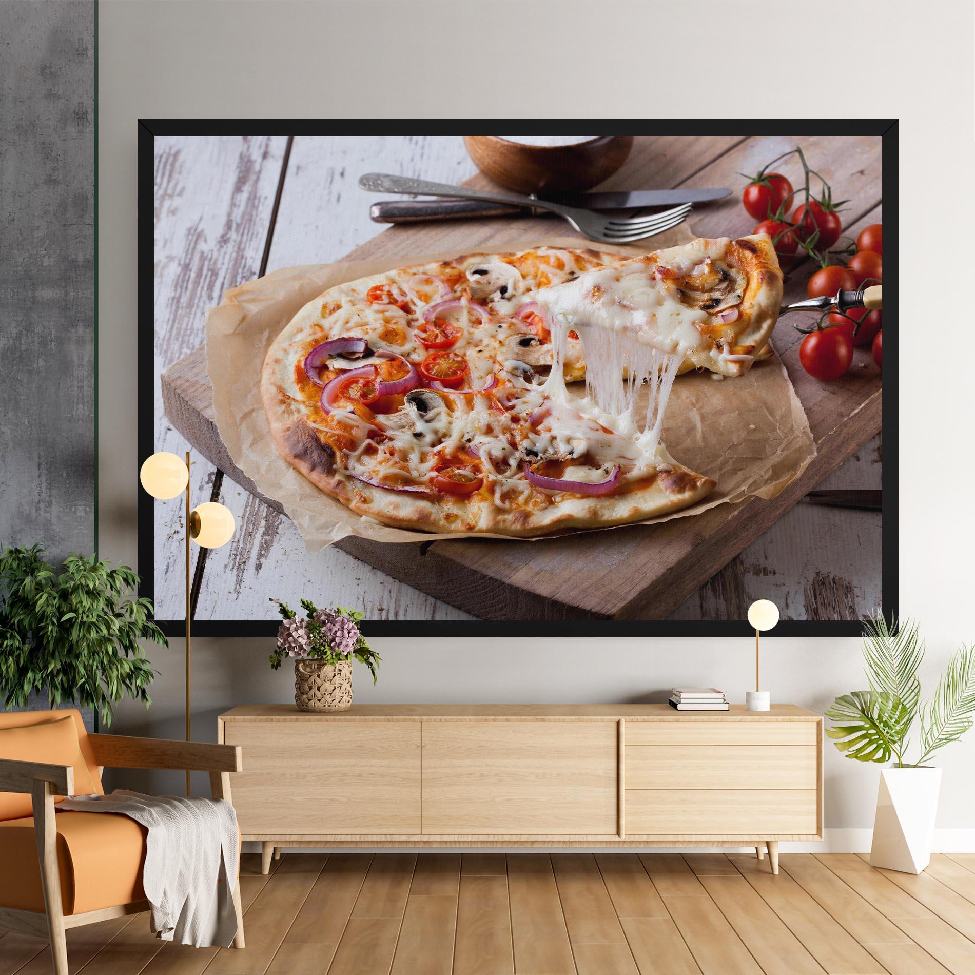Leinwandbild Pizza mockup 9