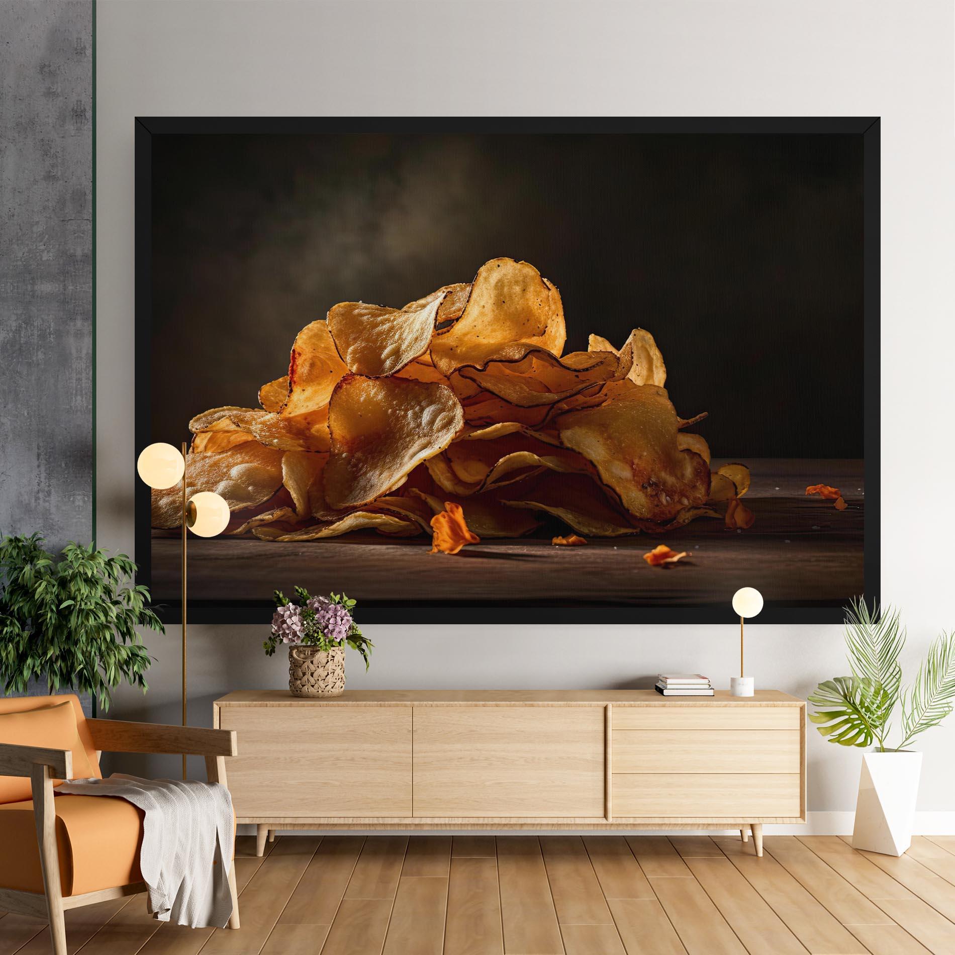 Leinwandbild Potato Chips mockup 9