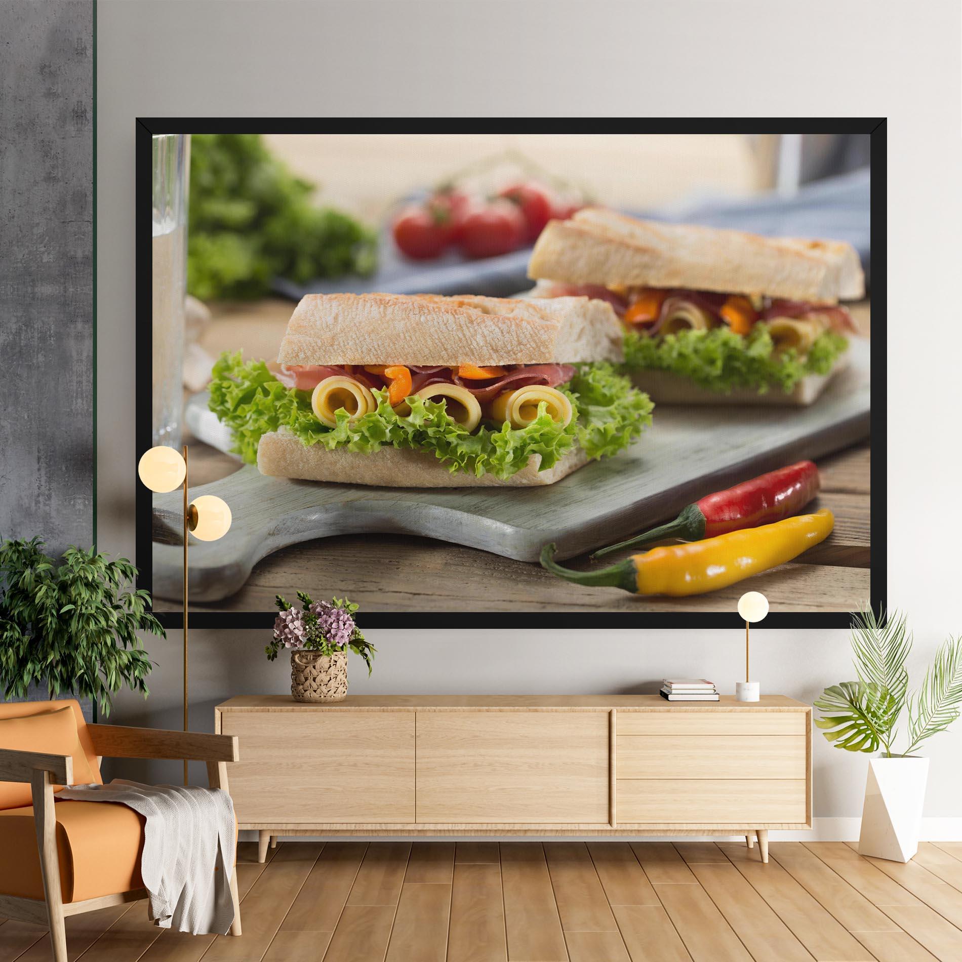 Leinwandbild Yum Sandwich mockup 9