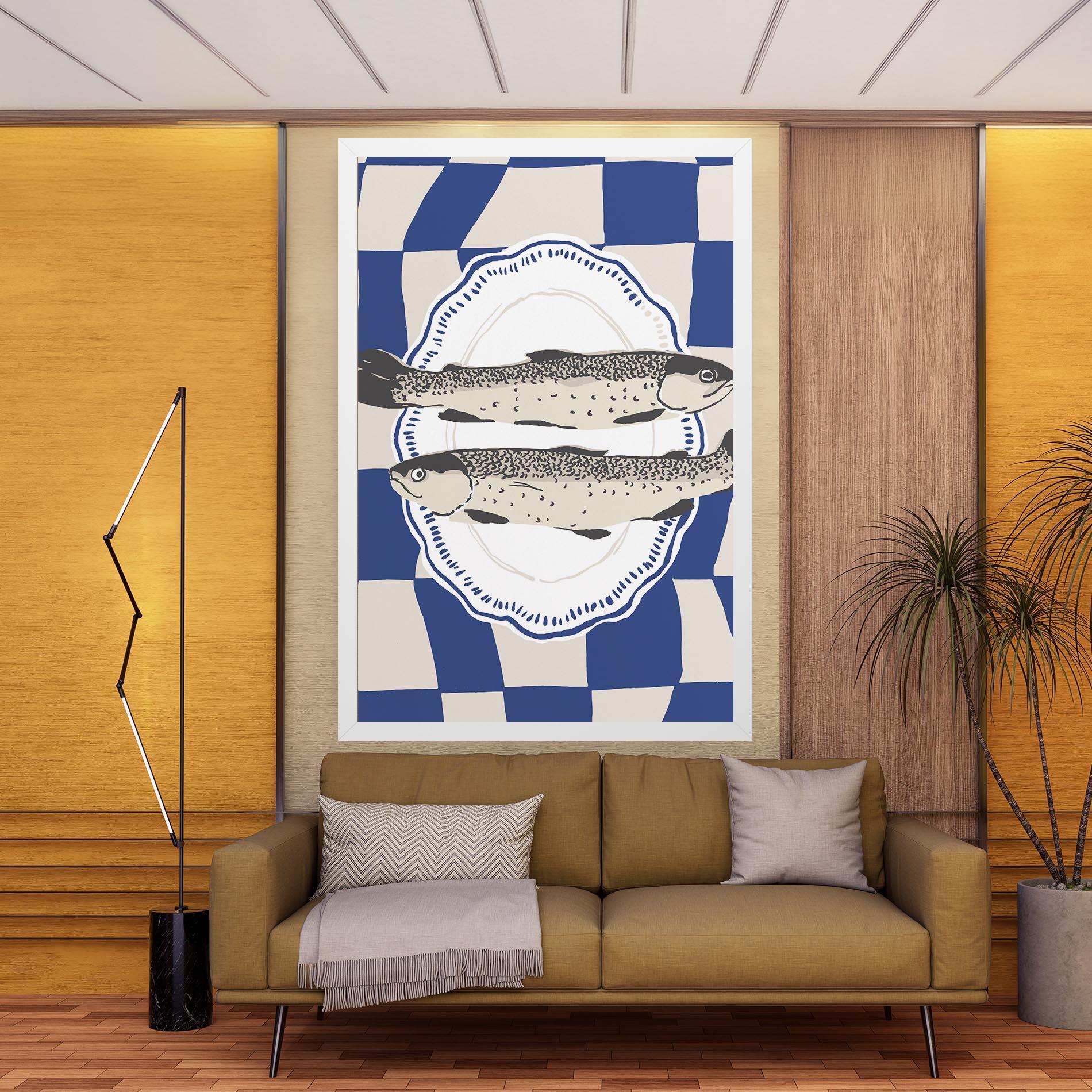 Leinwandbild Food Fish mockup 9
