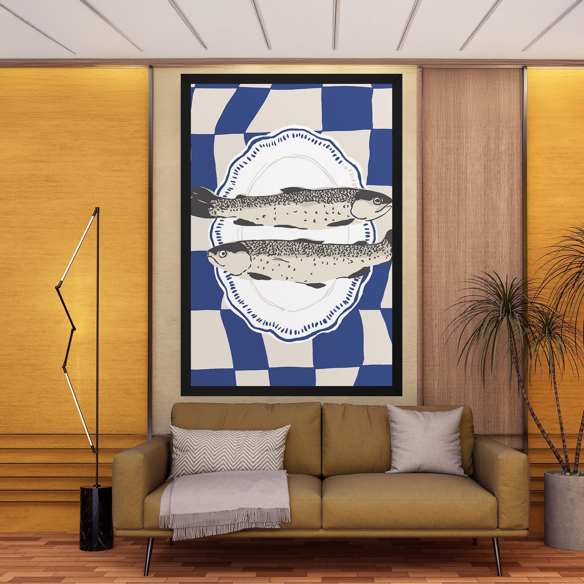 Leinwandbild Food Fish mockup 9