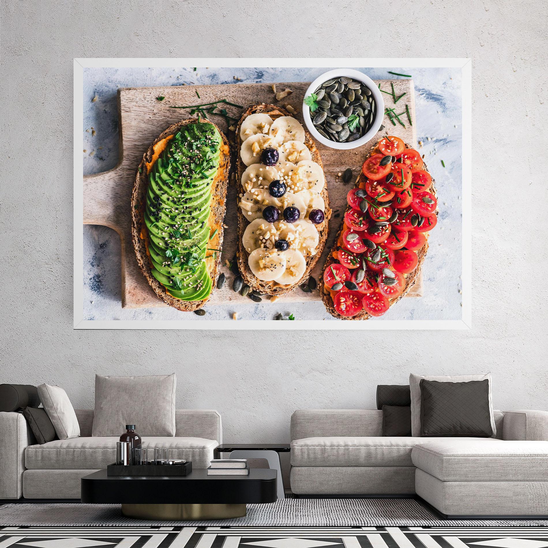 Leinwandbild Breakfast mockup 2