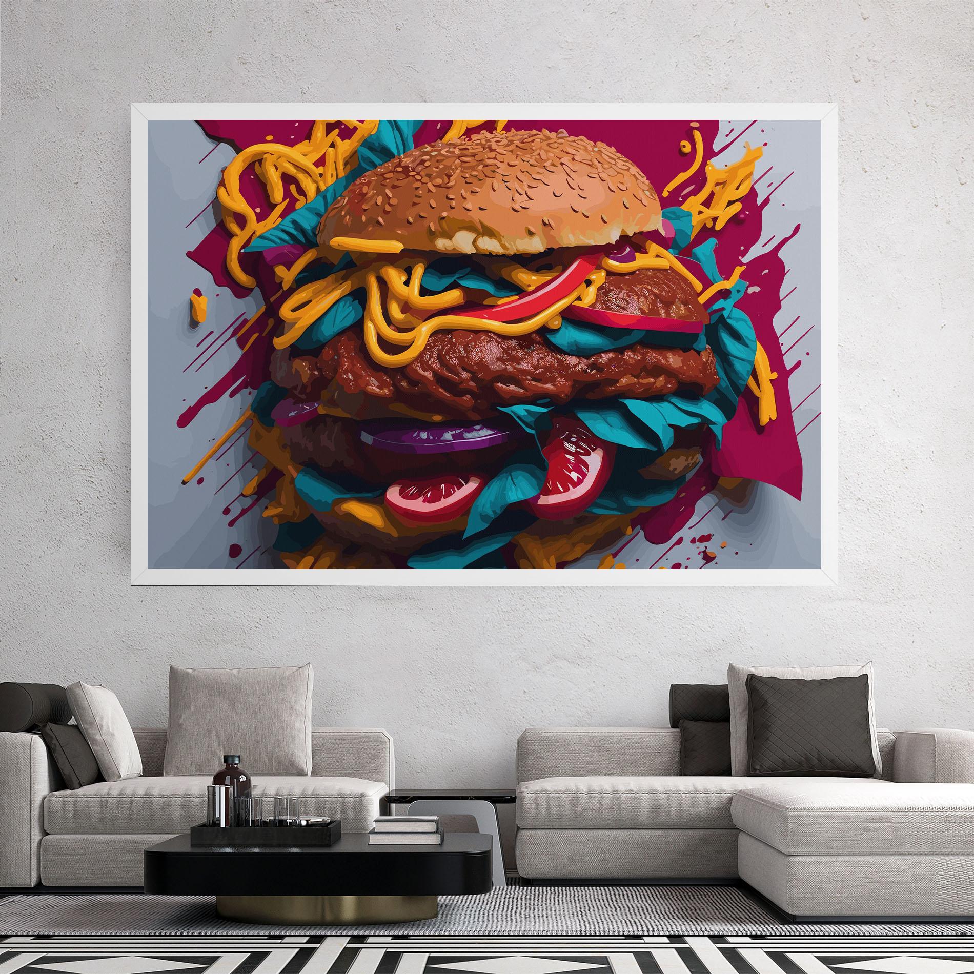 Leinwandbild Crazy Burger mockup 2