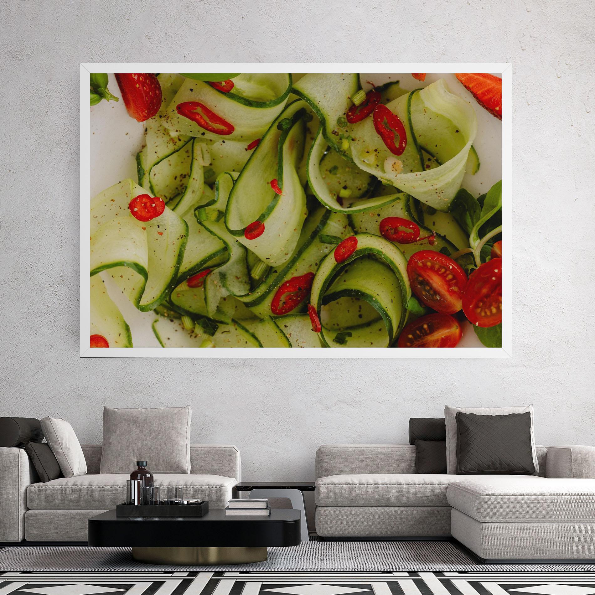 Leinwandbild Cucumber Food mockup 2