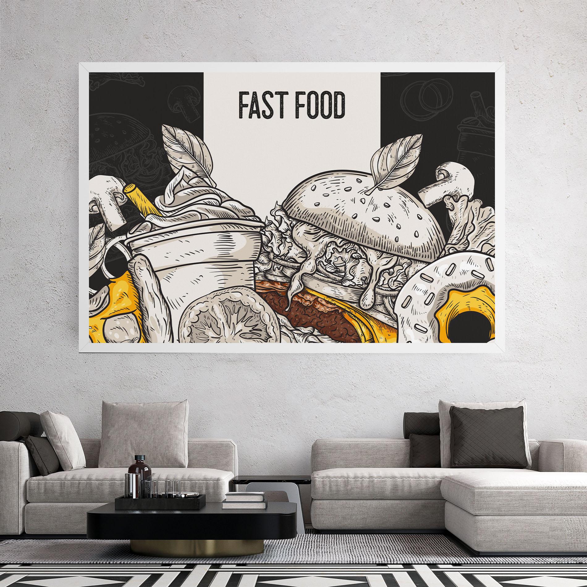 Leinwandbild Fast Food mockup 2