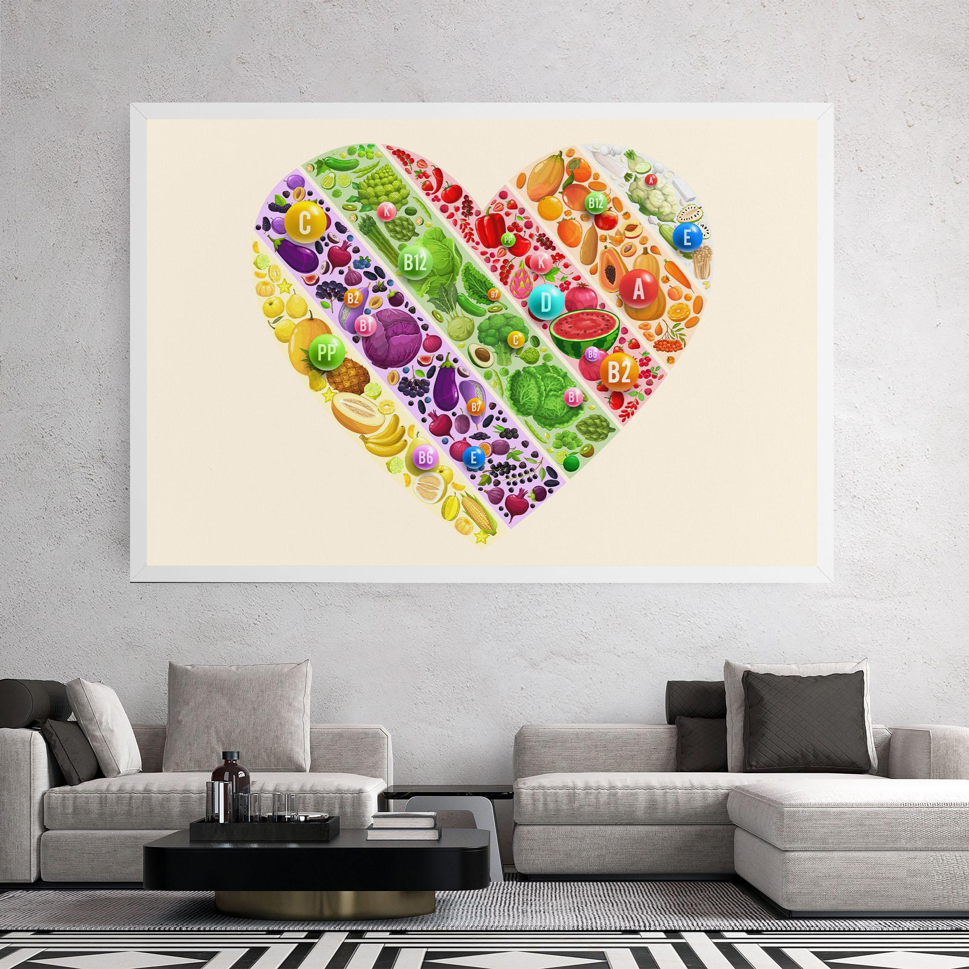 Leinwandbild Food Heart mockup 2