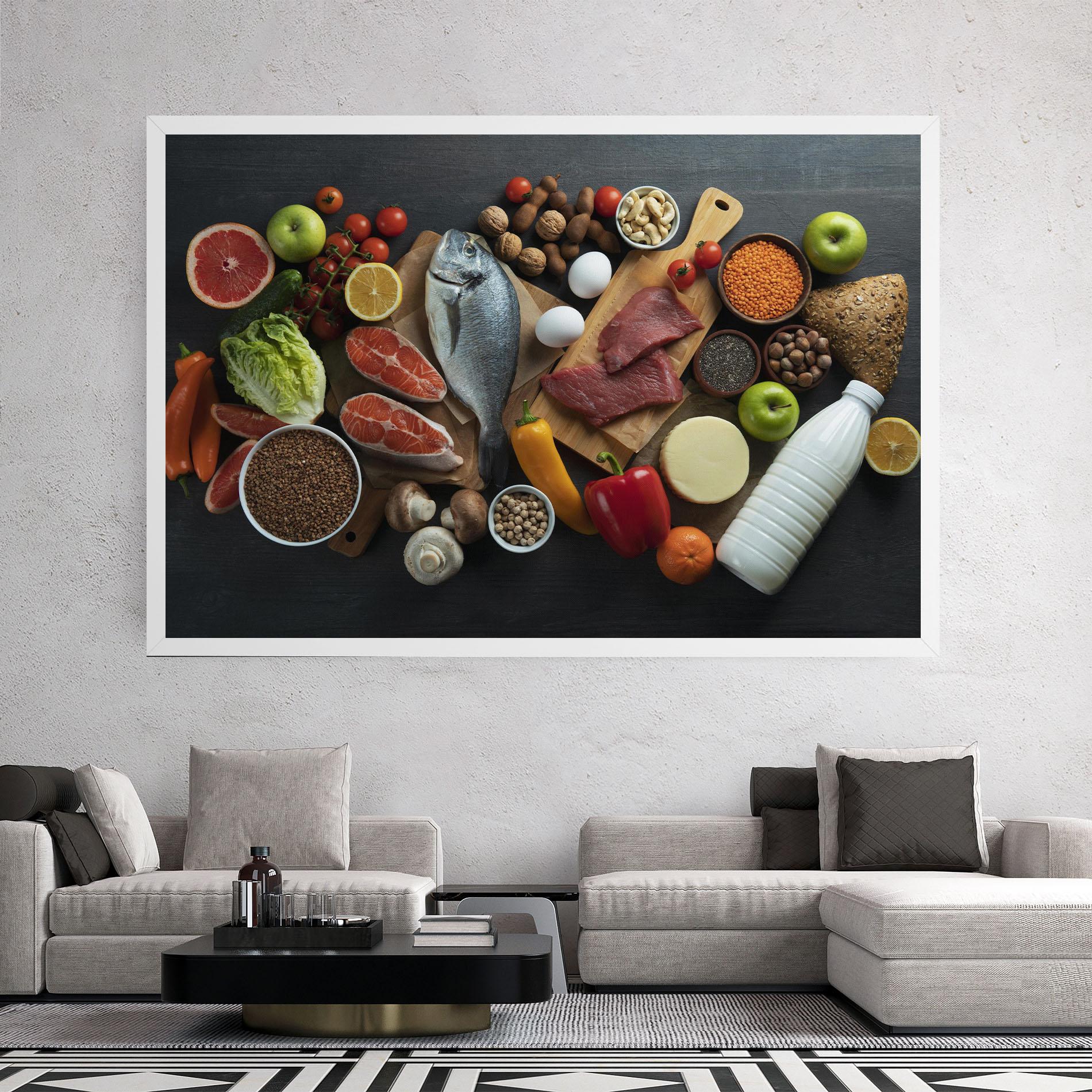 Leinwandbild Food Ingredients mockup 2
