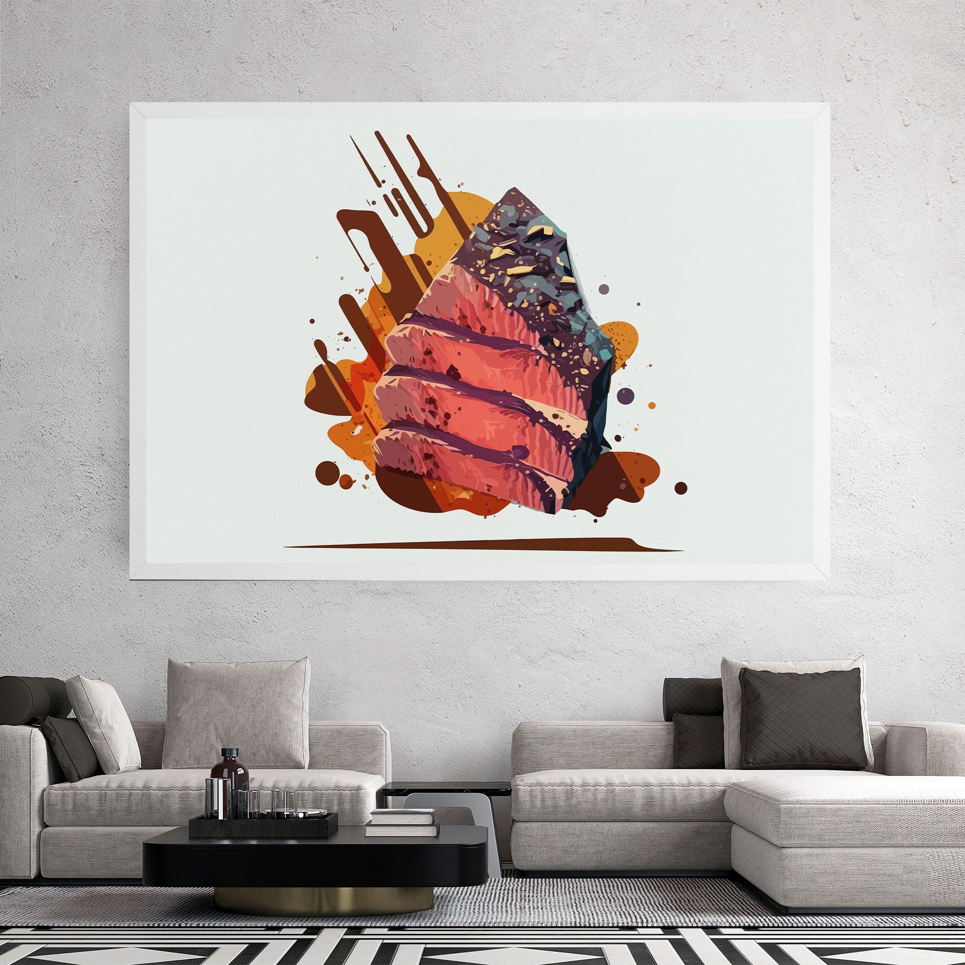 Leinwandbild Meat Floating mockup 2