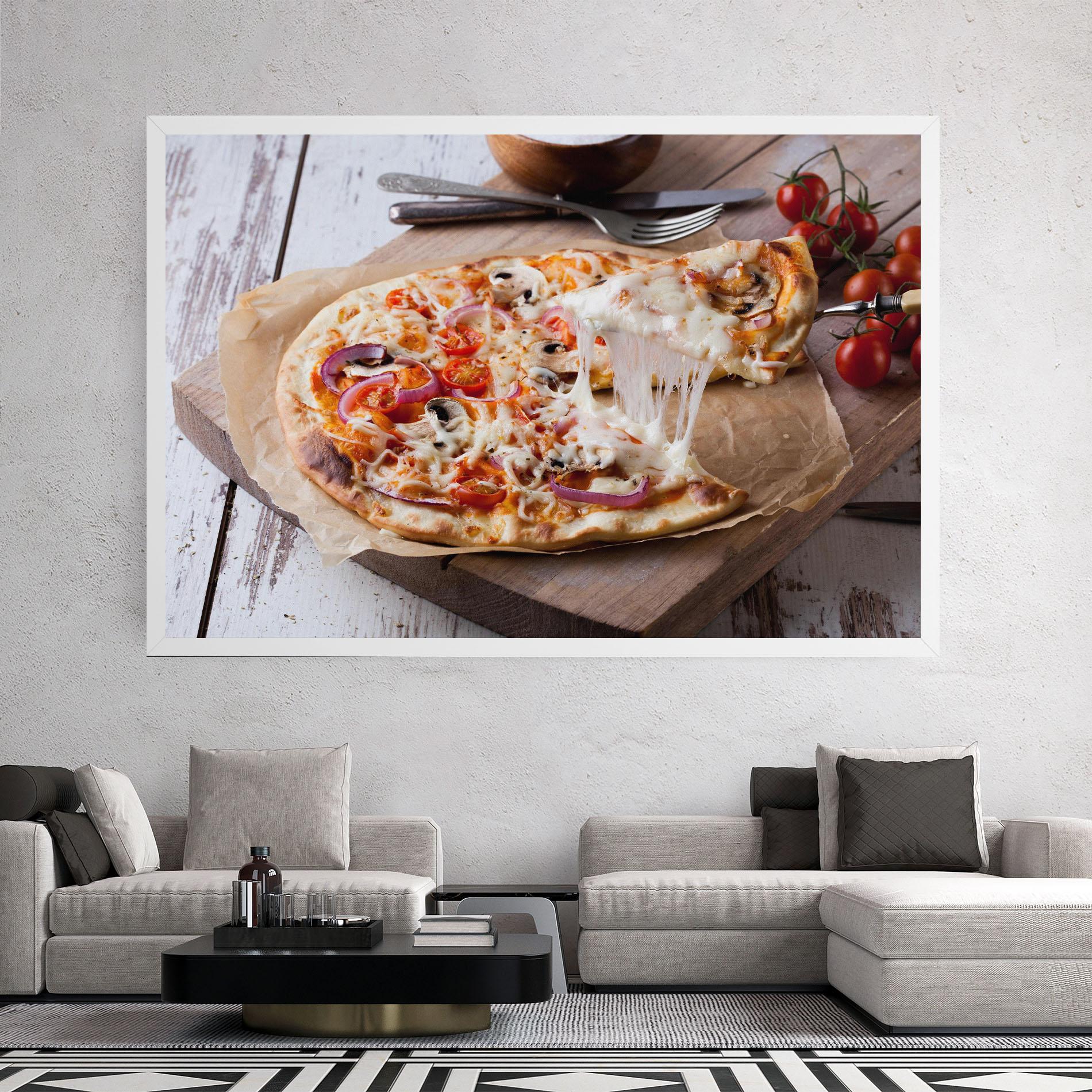 Leinwandbild Pizza mockup 2