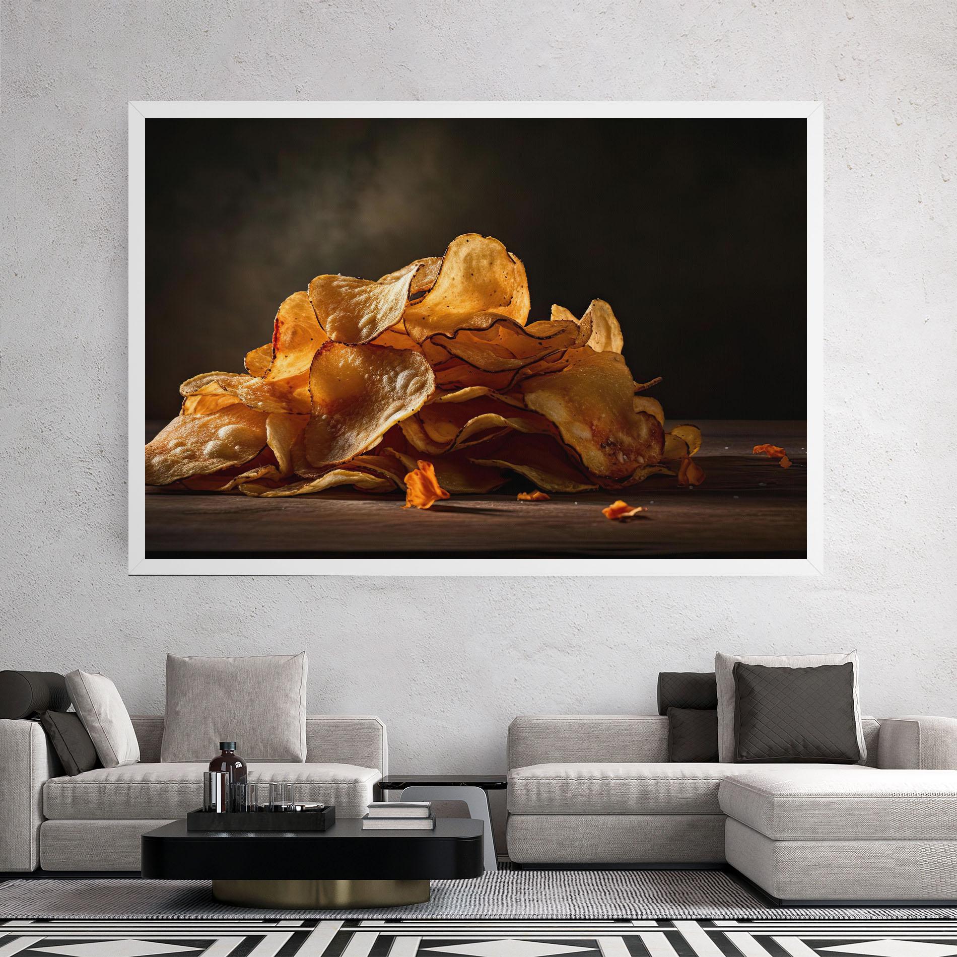 Leinwandbild Potato Chips mockup 2