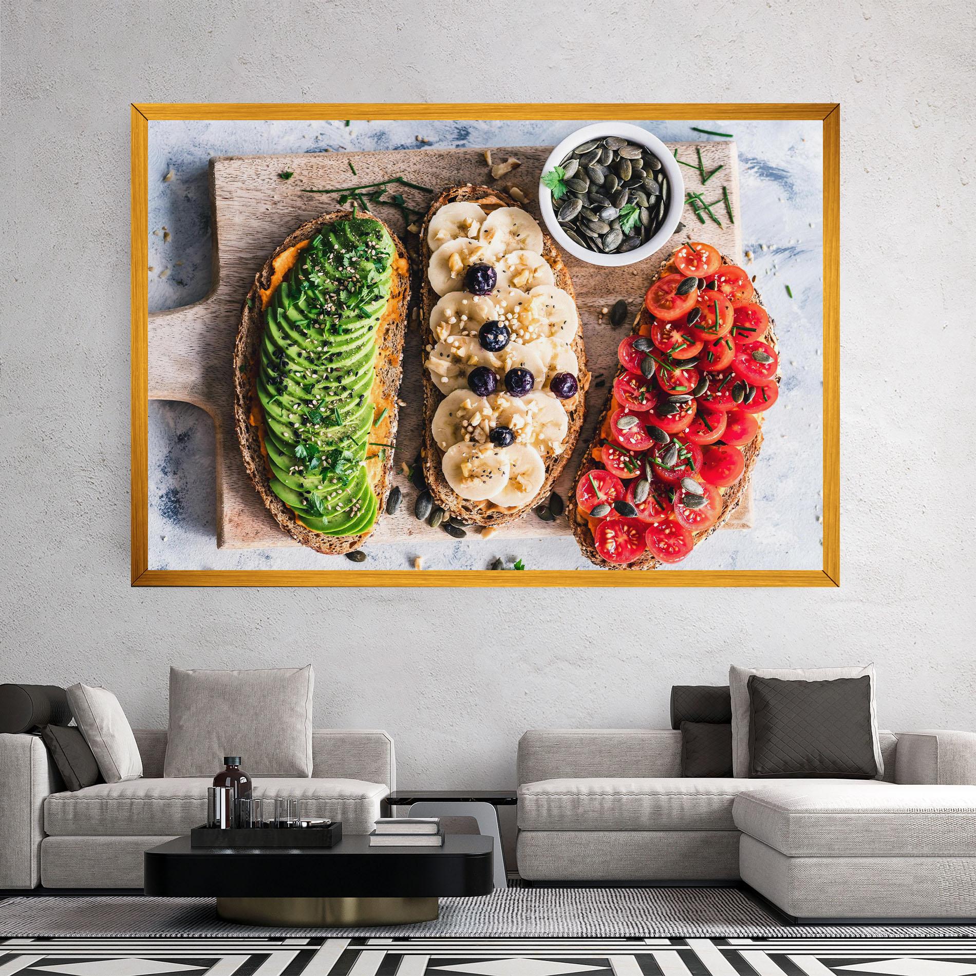 Leinwandbild Breakfast mockup 2