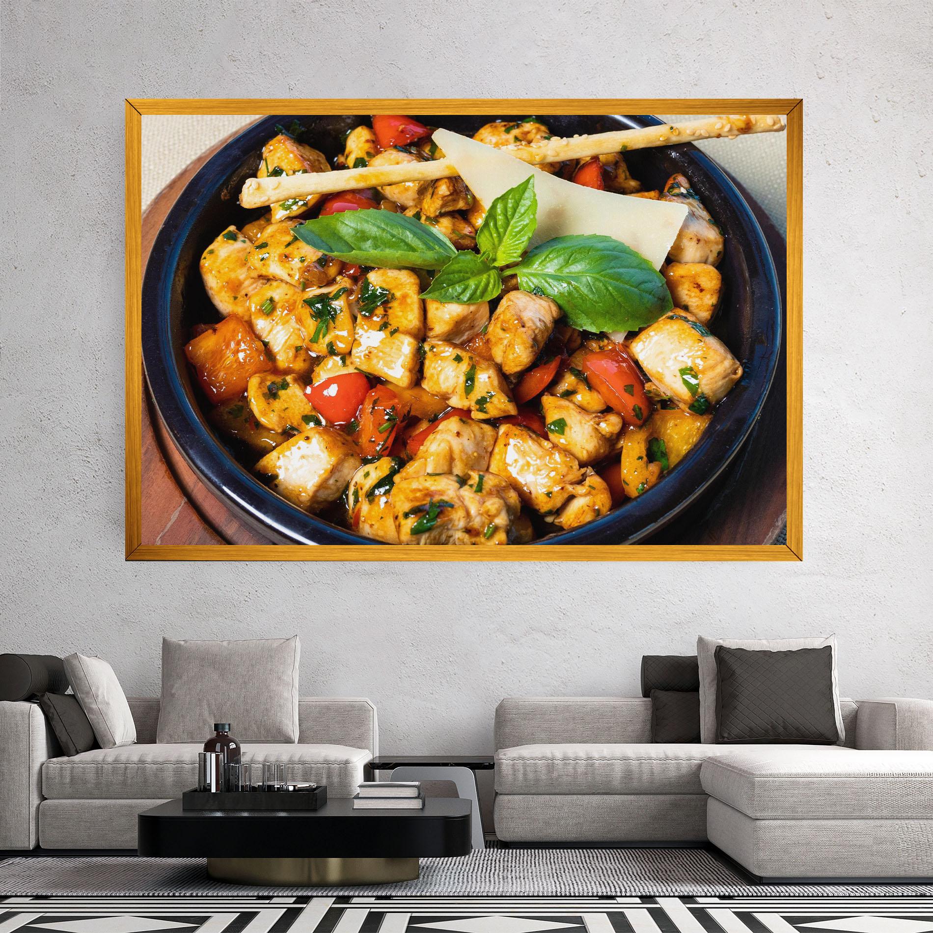 Leinwandbild Chicken Food mockup 2