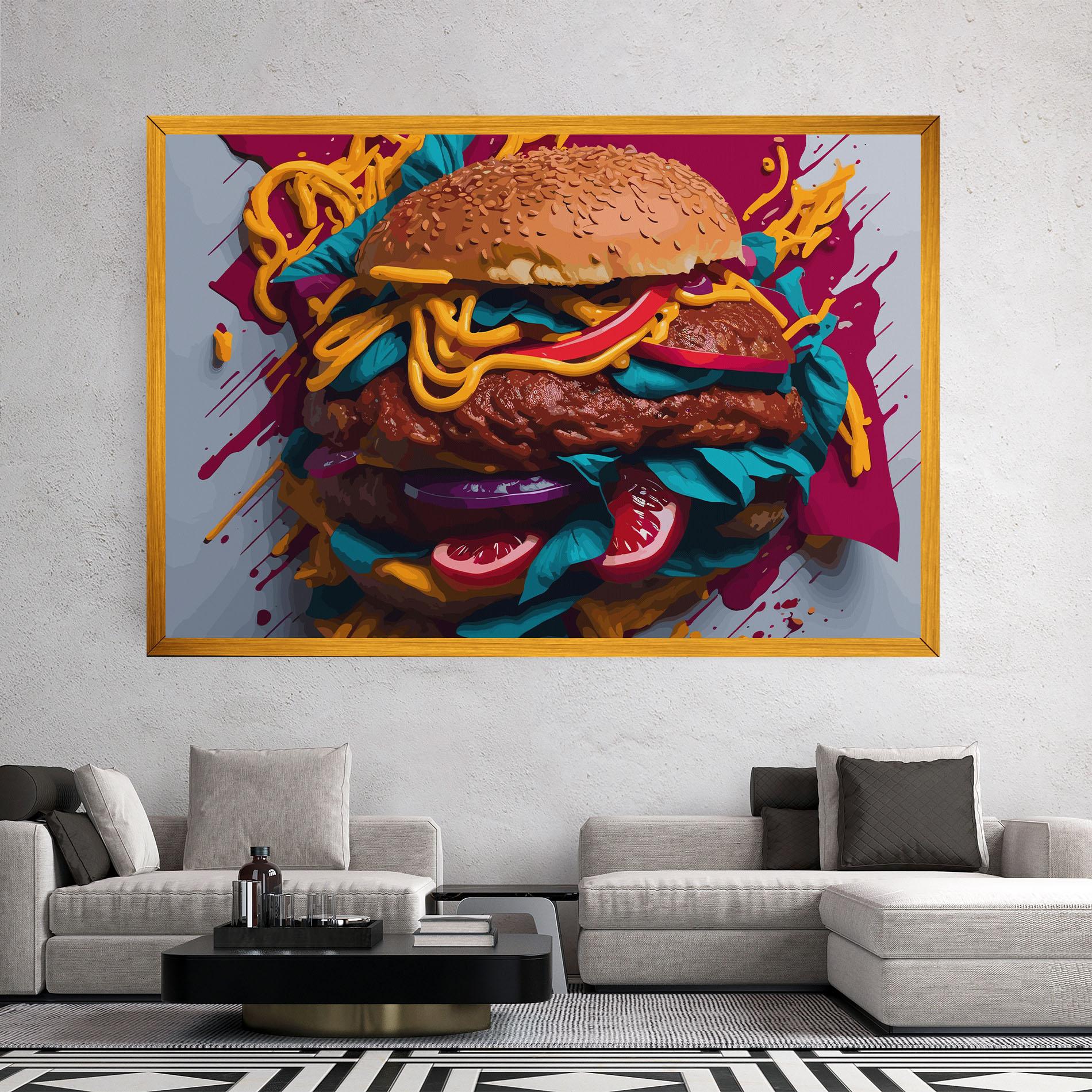 Leinwandbild Crazy Burger mockup 2