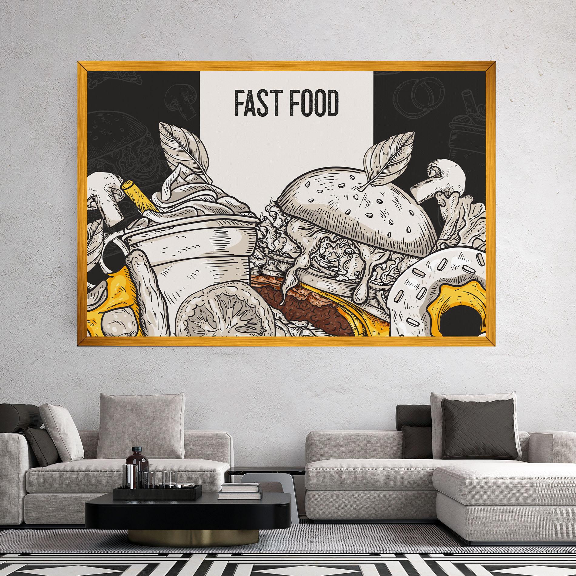 Leinwandbild Fast Food mockup 2
