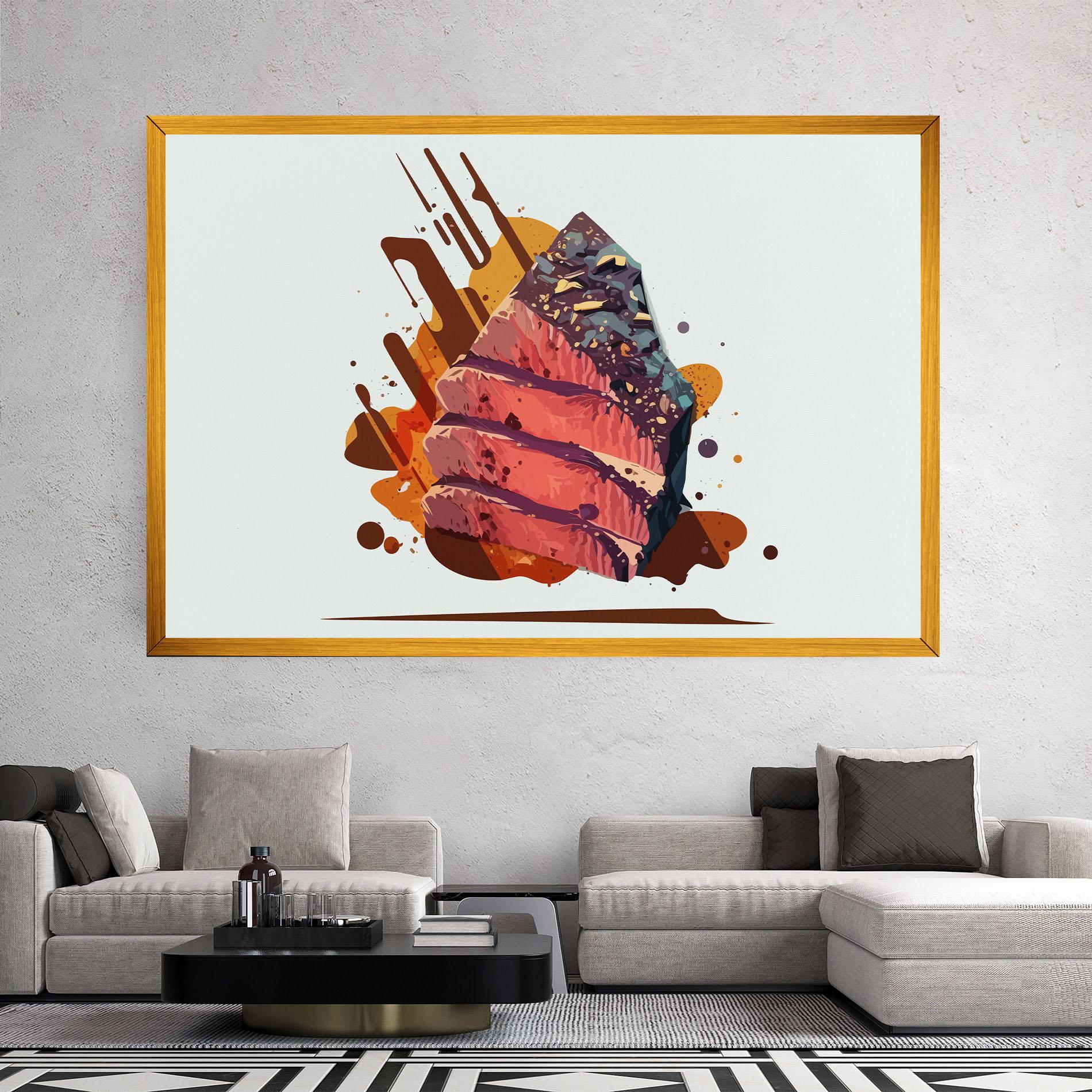 Leinwandbild Meat Floating mockup 2