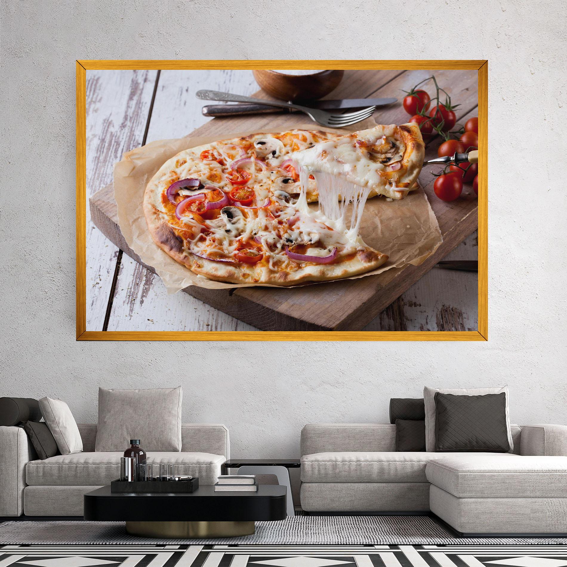 Leinwandbild Pizza mockup 2