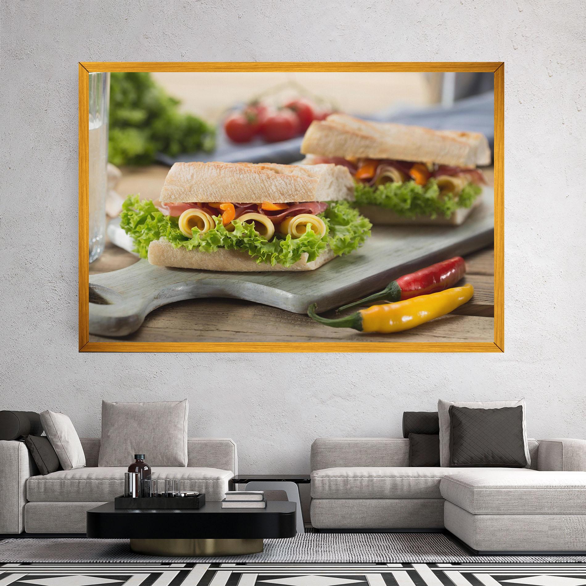 Leinwandbild Yum Sandwich mockup 2