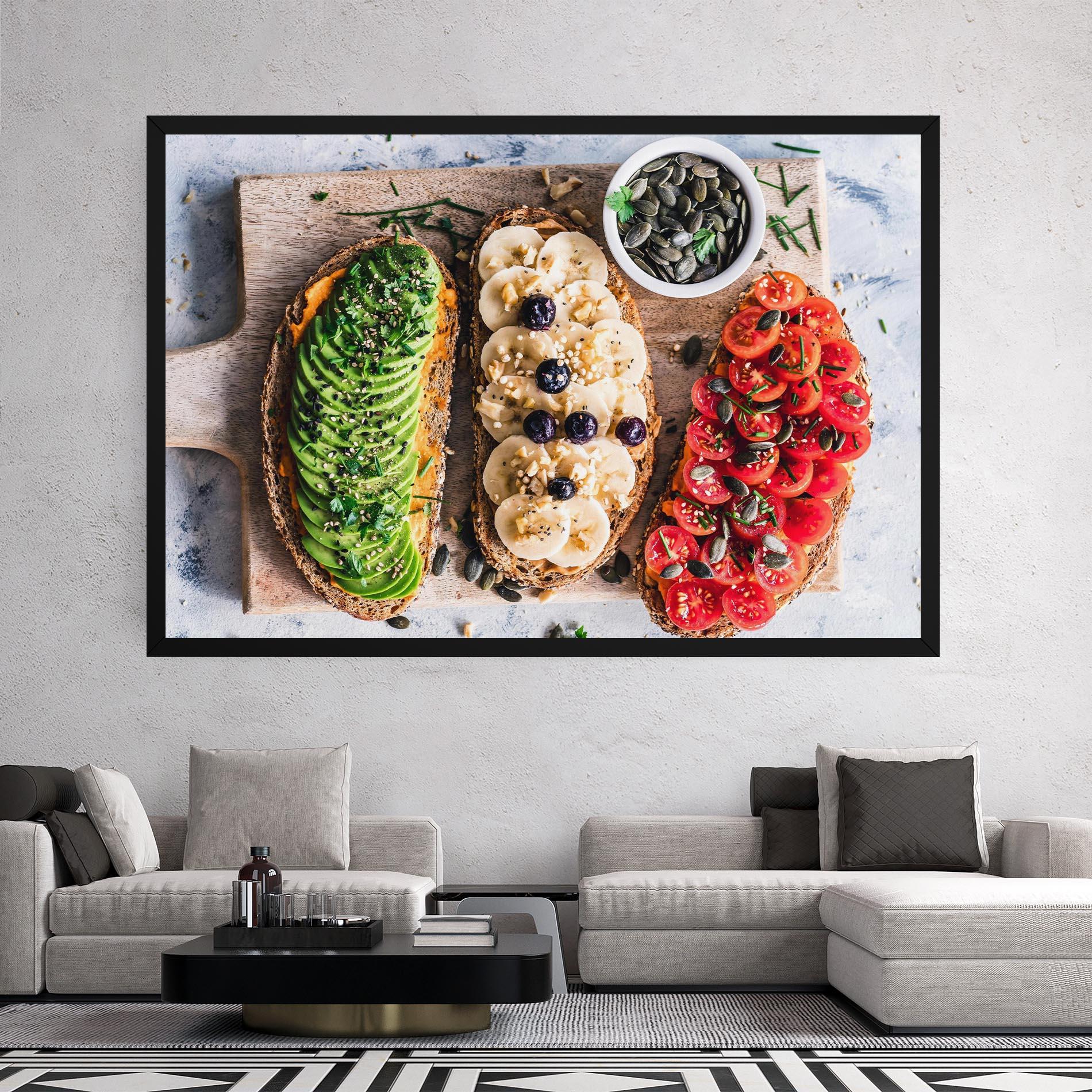 Leinwandbild Breakfast mockup 2