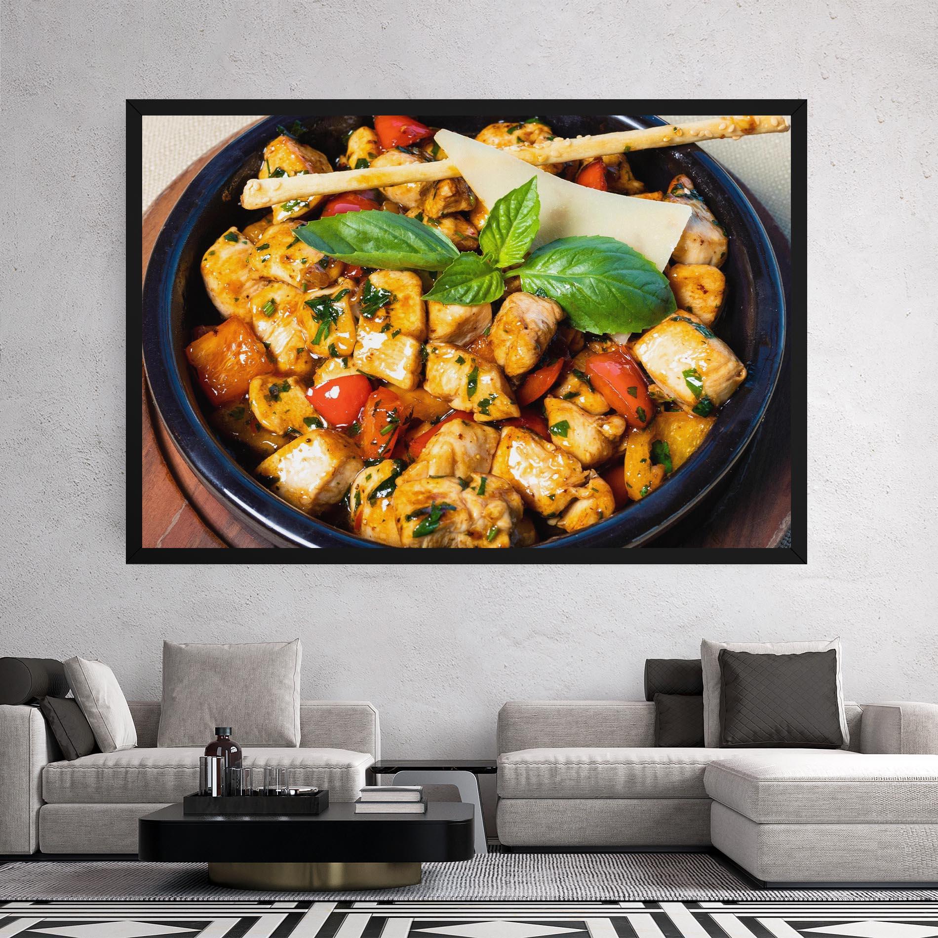 Leinwandbild Chicken Food mockup 2