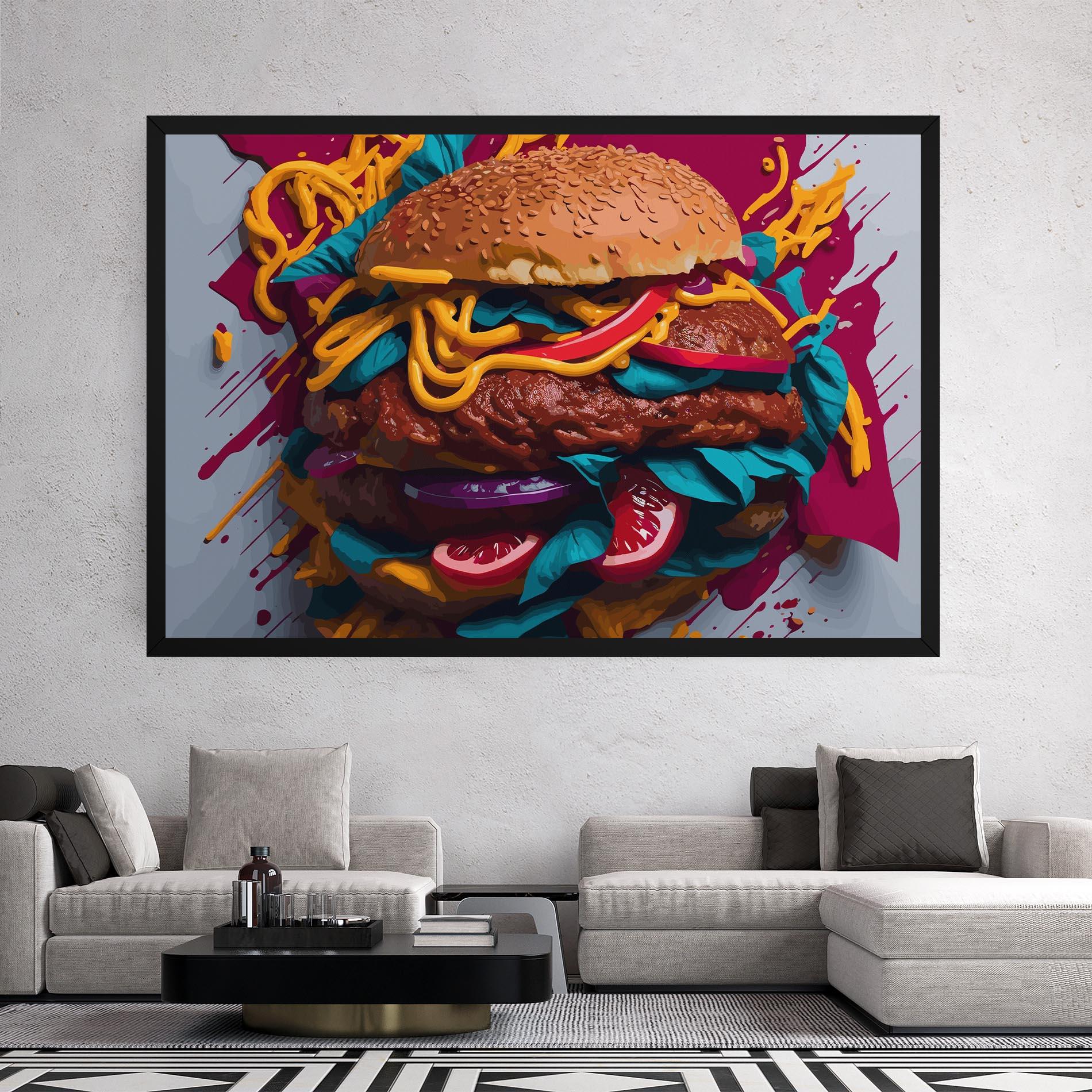 Leinwandbild Crazy Burger mockup 2