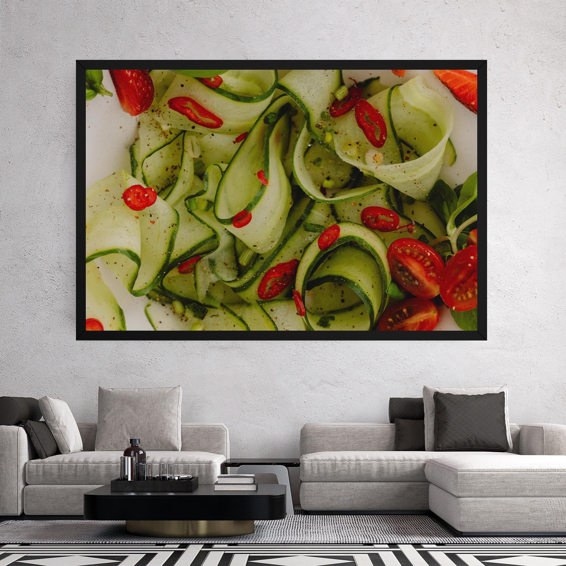 Leinwandbild Cucumber Food mockup 2