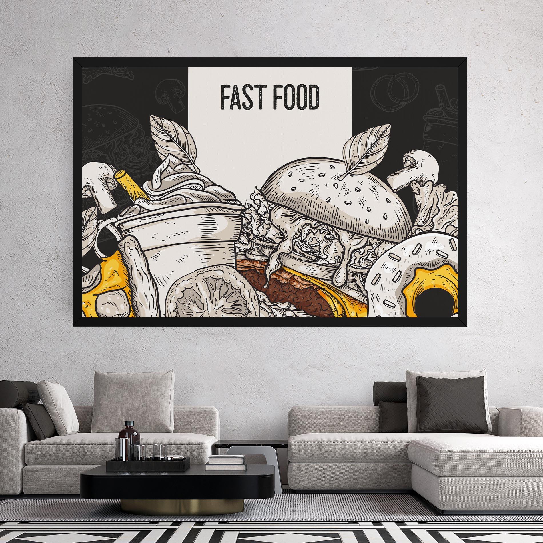 Leinwandbild Fast Food mockup 2