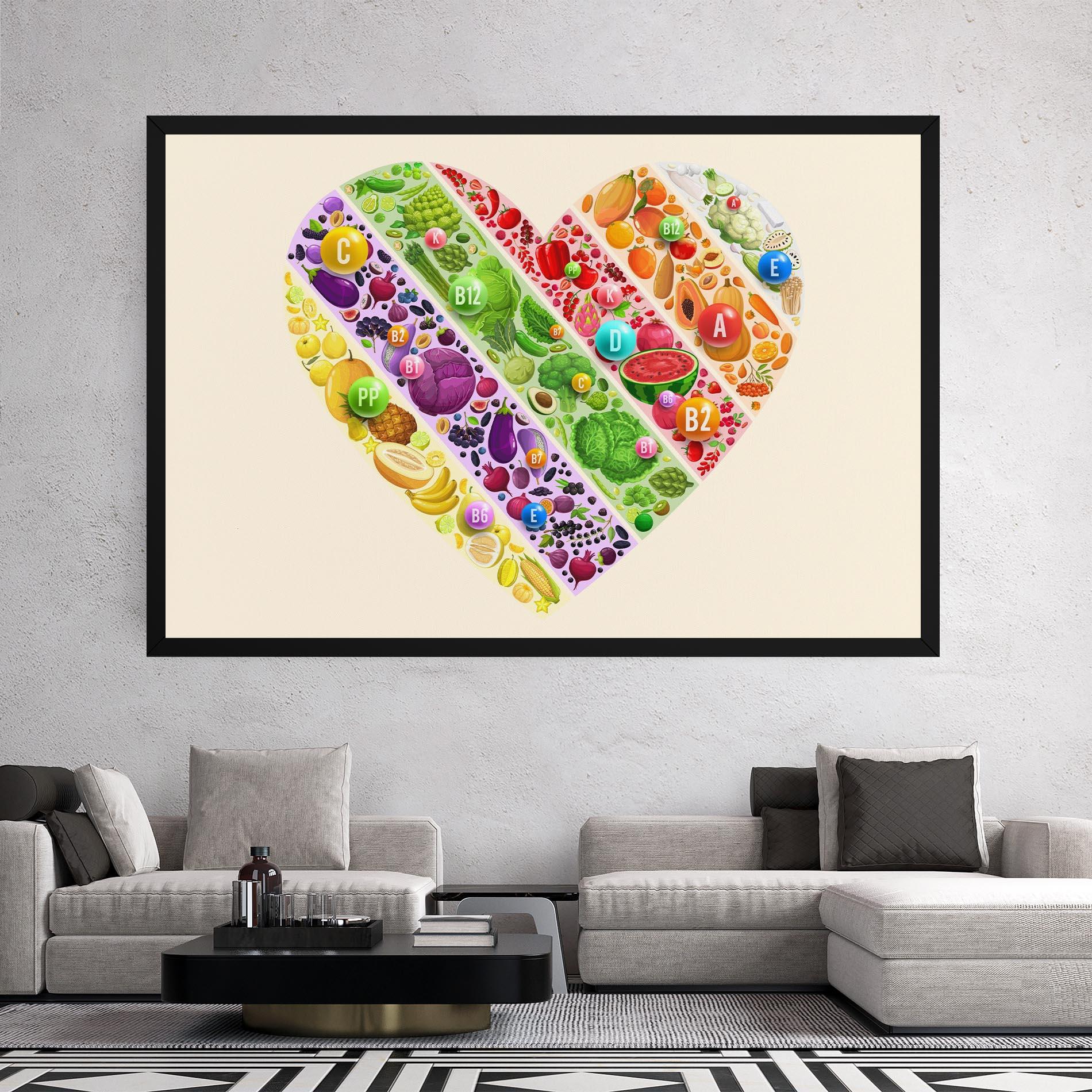 Leinwandbild Food Heart mockup 2