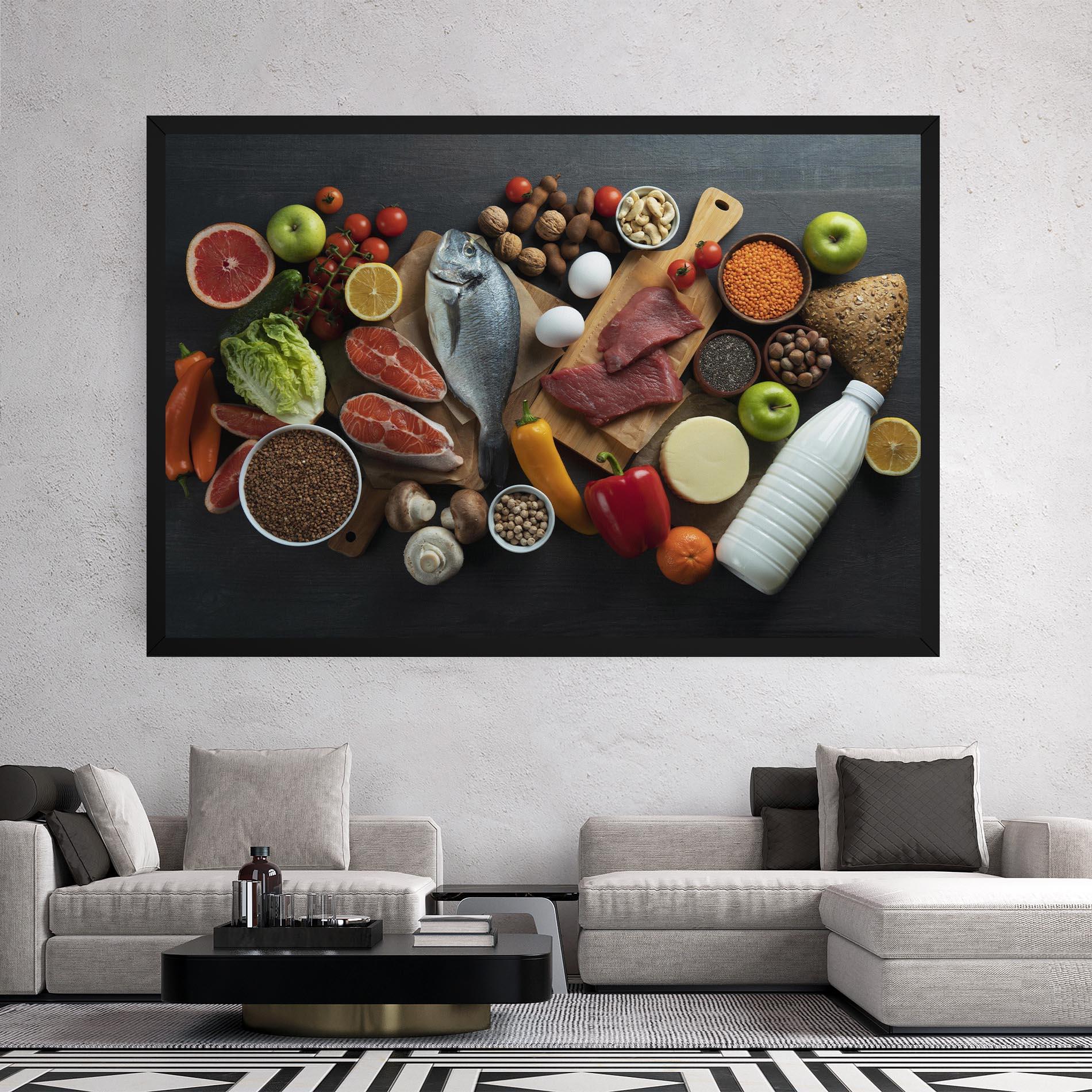 Leinwandbild Food Ingredients mockup 2