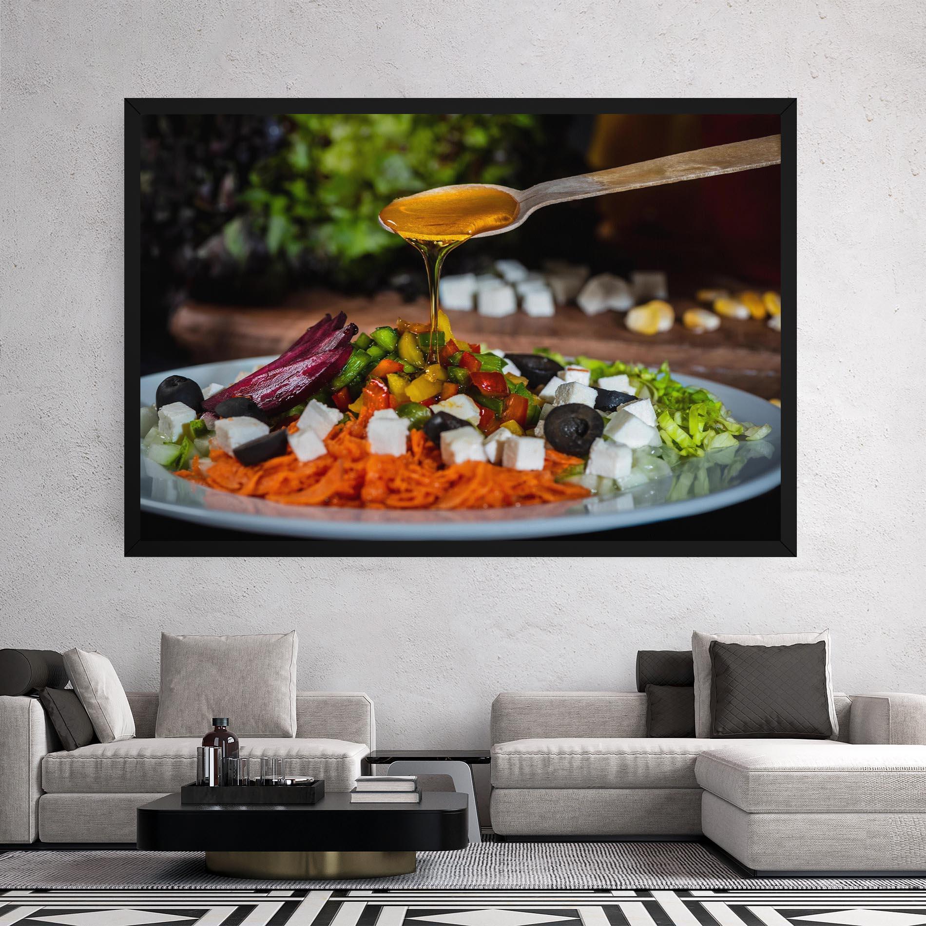 Leinwandbild Honey Over Food mockup 2