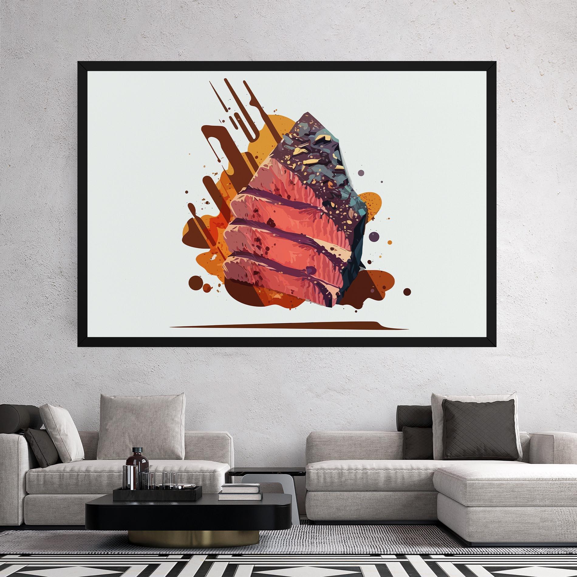 Leinwandbild Meat Floating mockup 2