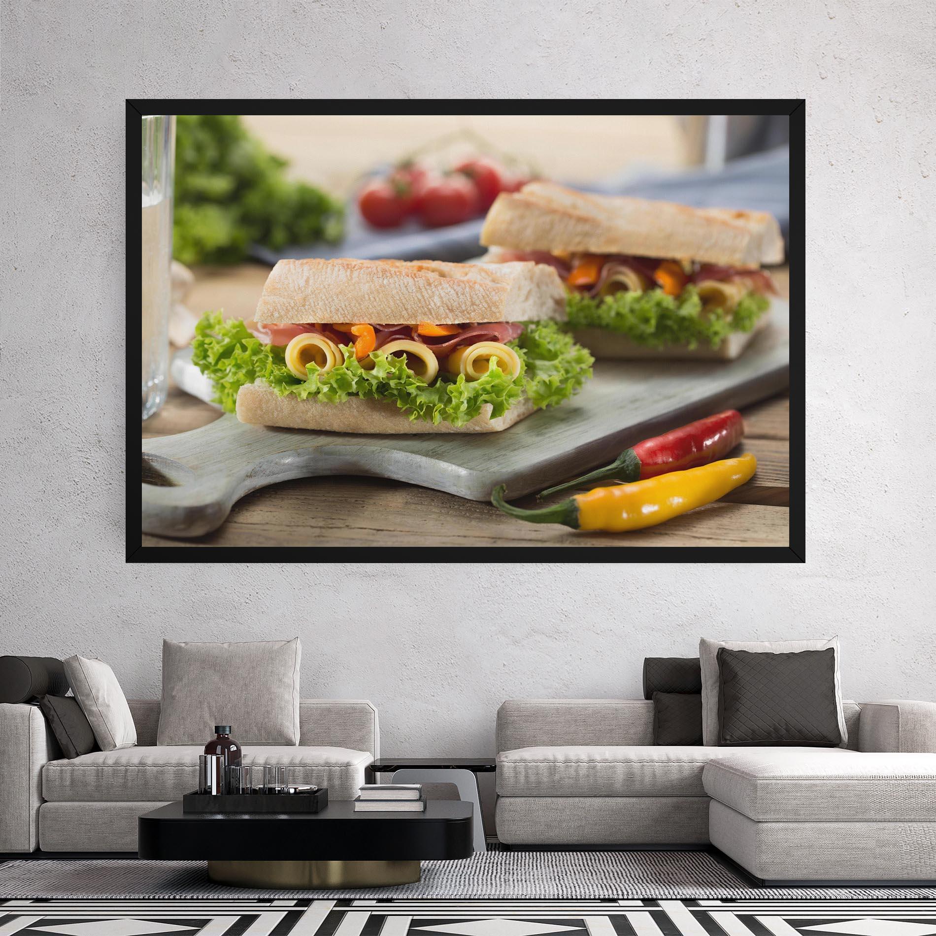 Leinwandbild Yum Sandwich mockup 2