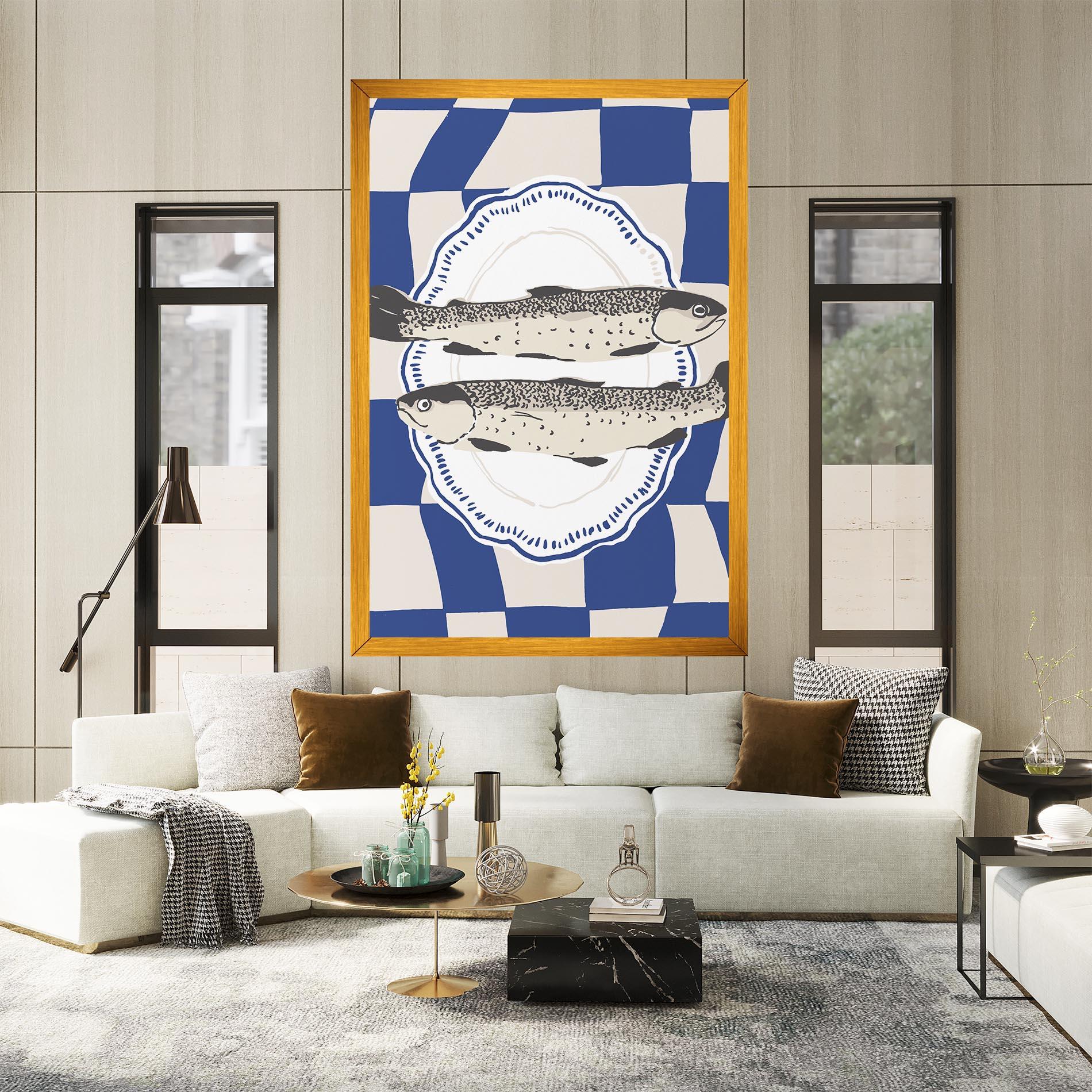 Leinwandbild Food Fish mockup 2