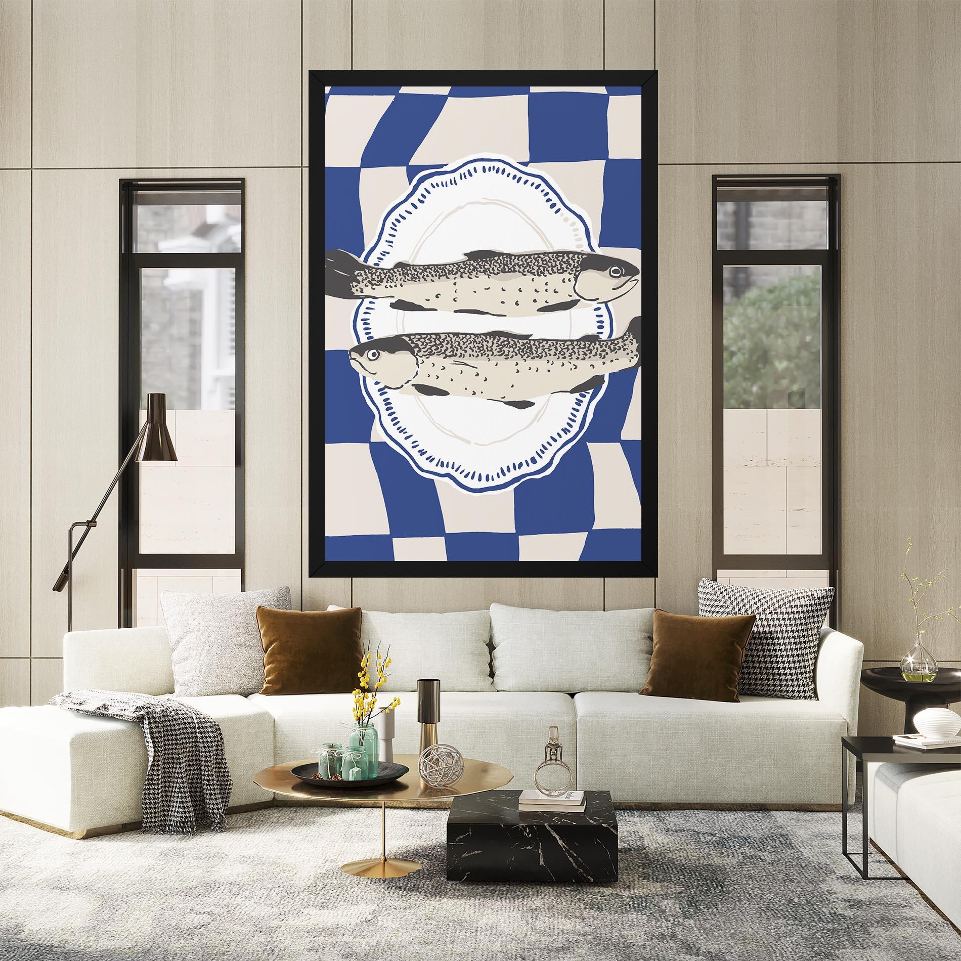 Leinwandbild Food Fish mockup 2