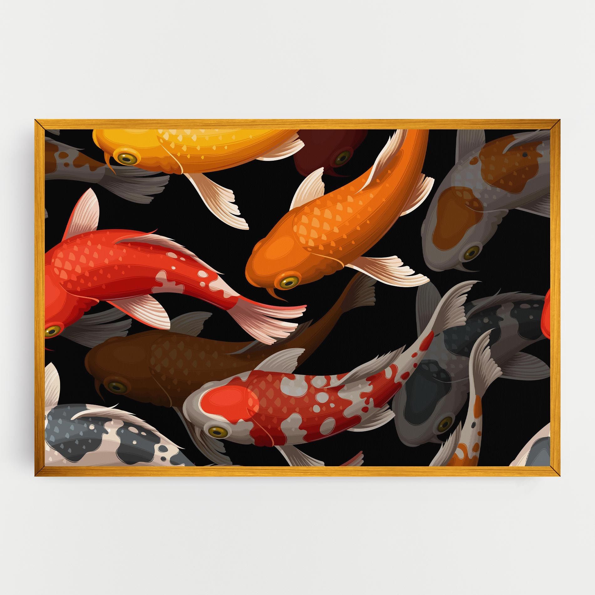 Seamless Koi Fish mockup 0