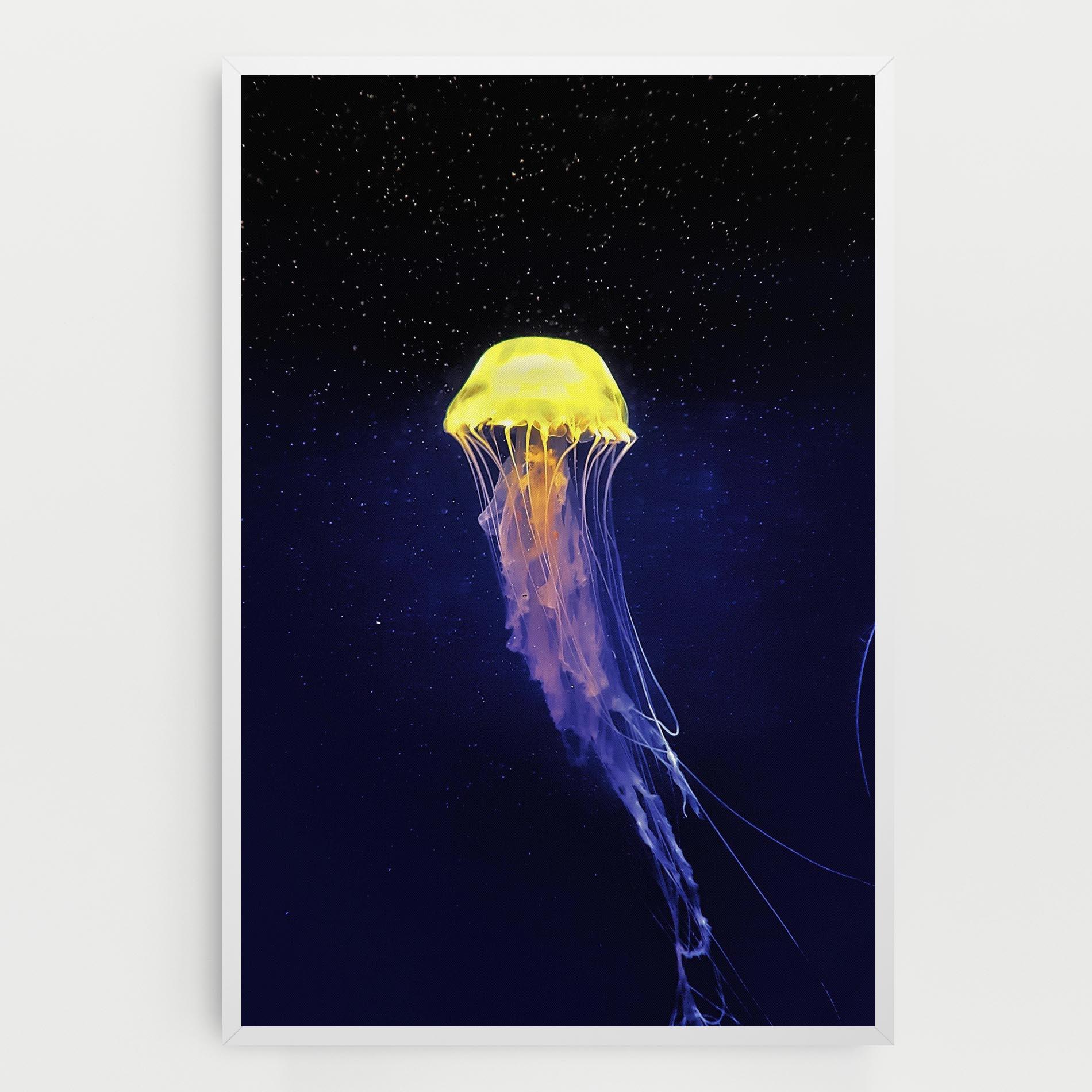 Leinwandbild Purple Jellyfish mockup 0