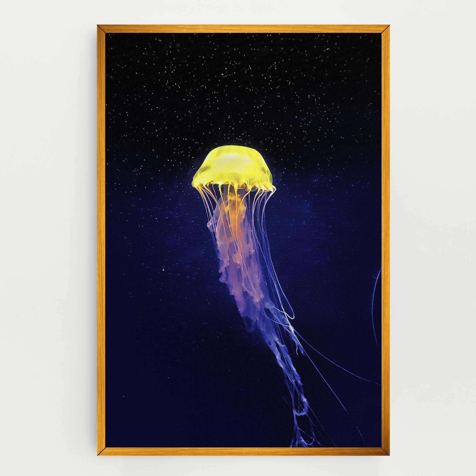 Leinwandbild Purple Jellyfish mockup 0