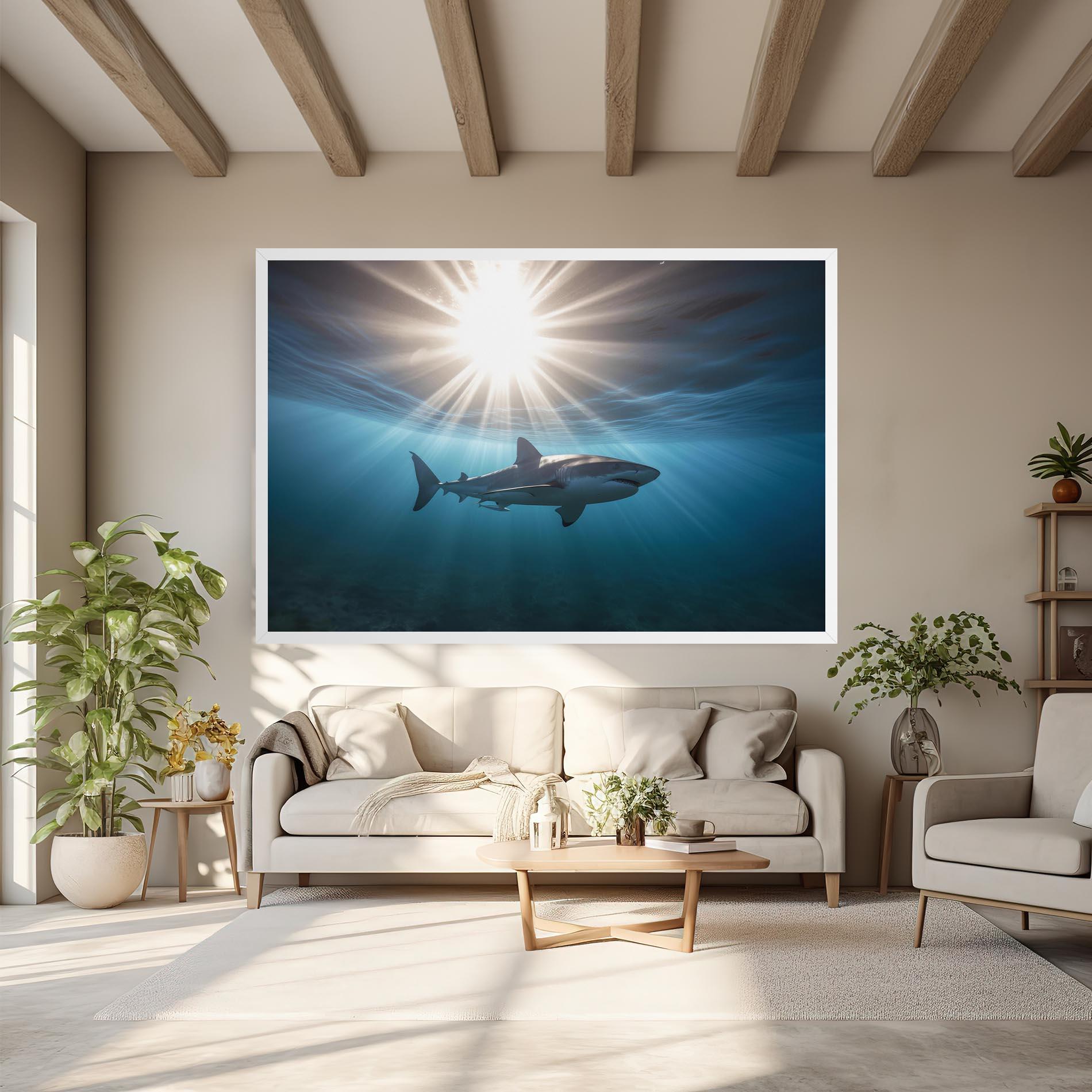 Leinwandbild Big Shark mockup 6