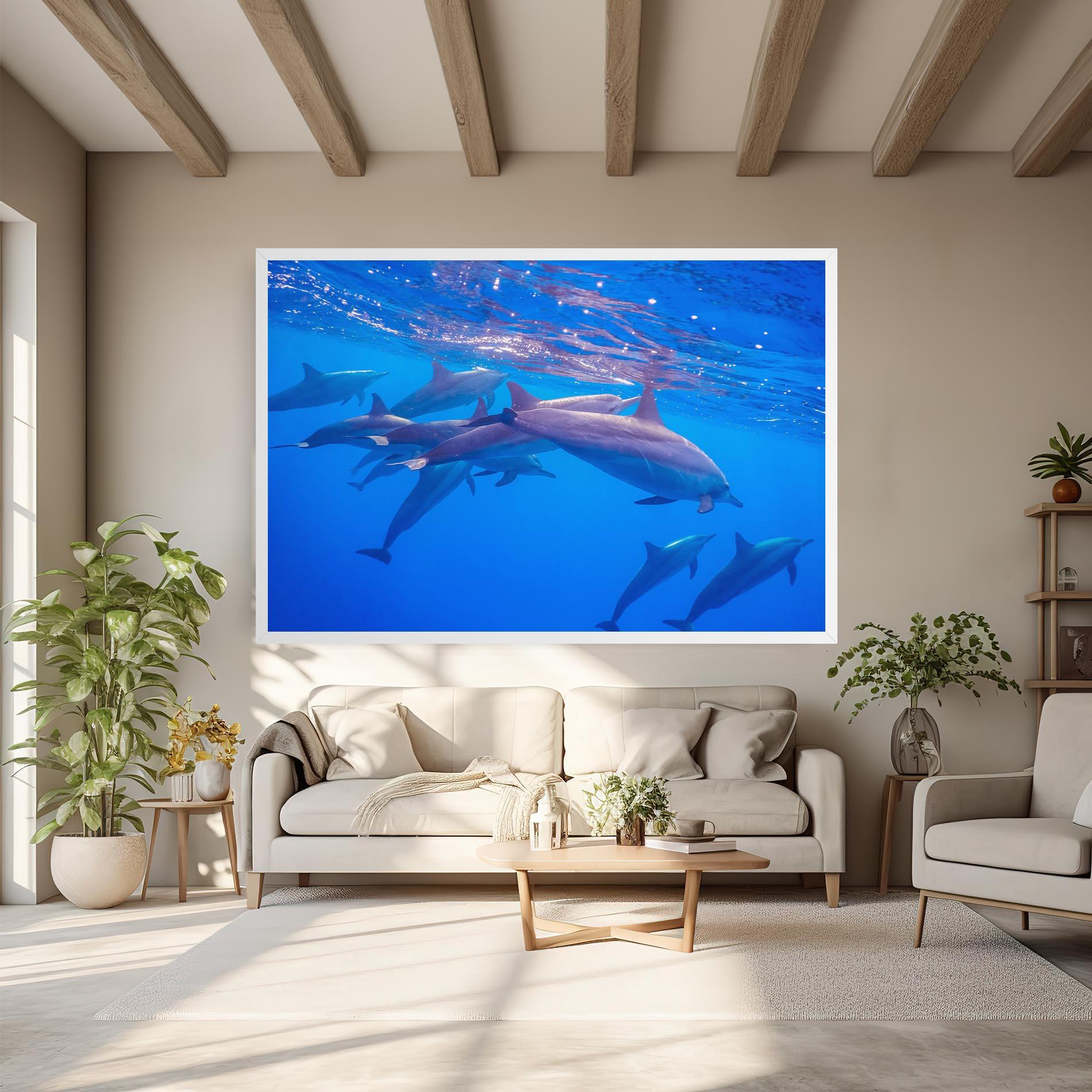 Leinwandbild Dolphin Family mockup 6